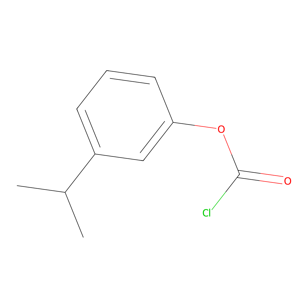 3-Isopropylphenyl carbonochloridate molecular structure, CAS 42571-85-7