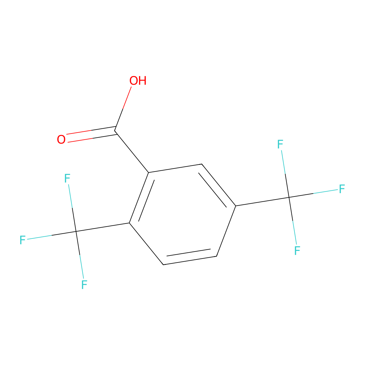 2,5-Bis(trifluoromethyl)benzoic acid molecular structure, CAS 42580-42-7
