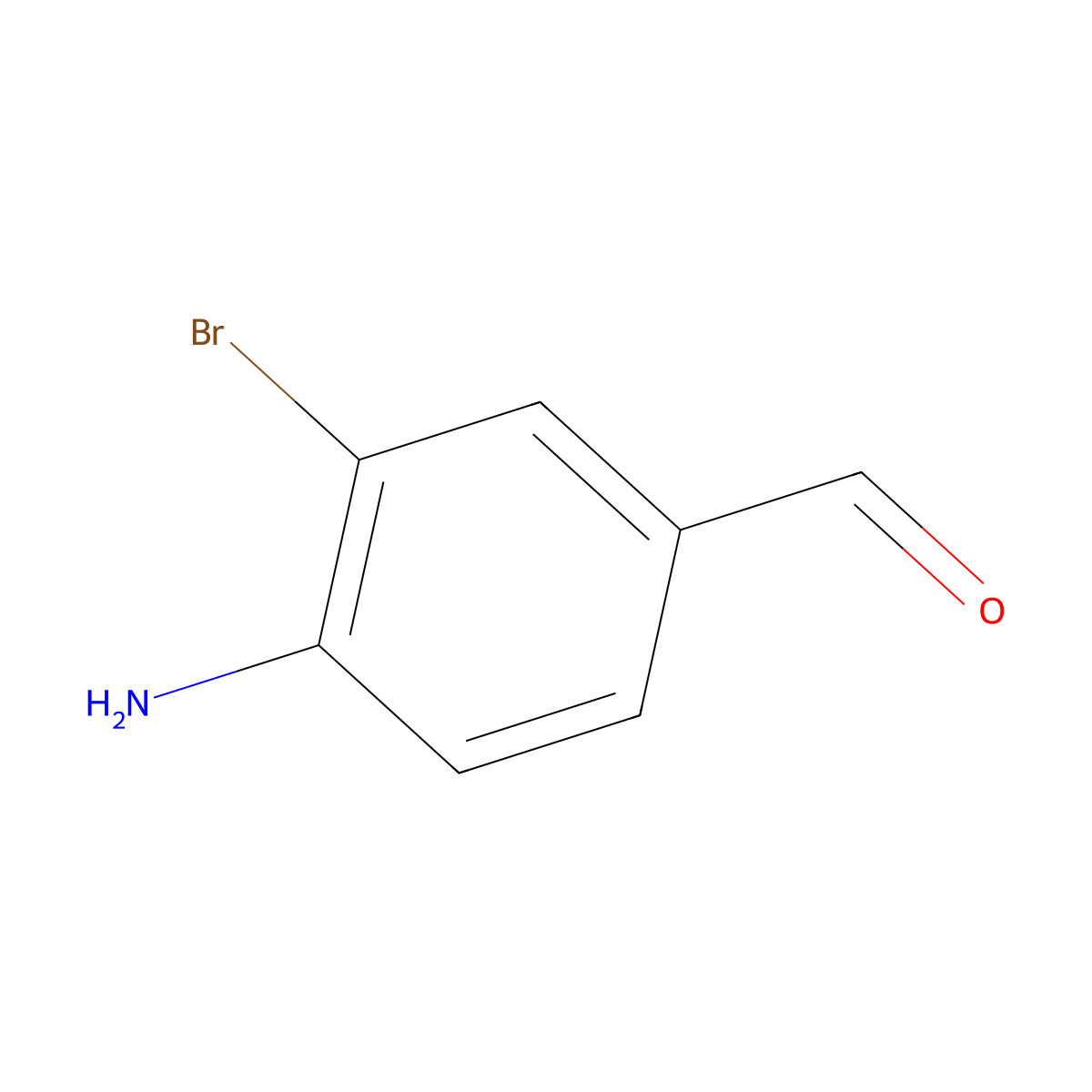 4-Amino-3-bromobenzaldehyde molecular structure, CAS 42580-44-9