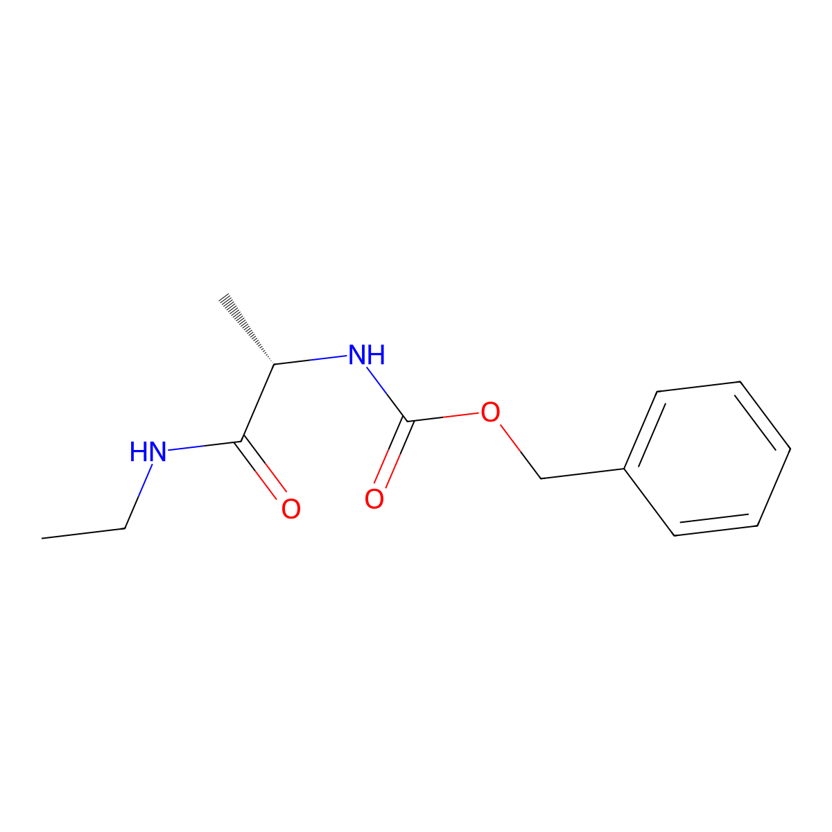 (S)-2-(Cbz-amino)-N-ethylpropanamide molecular structure, CAS 42588-93-2