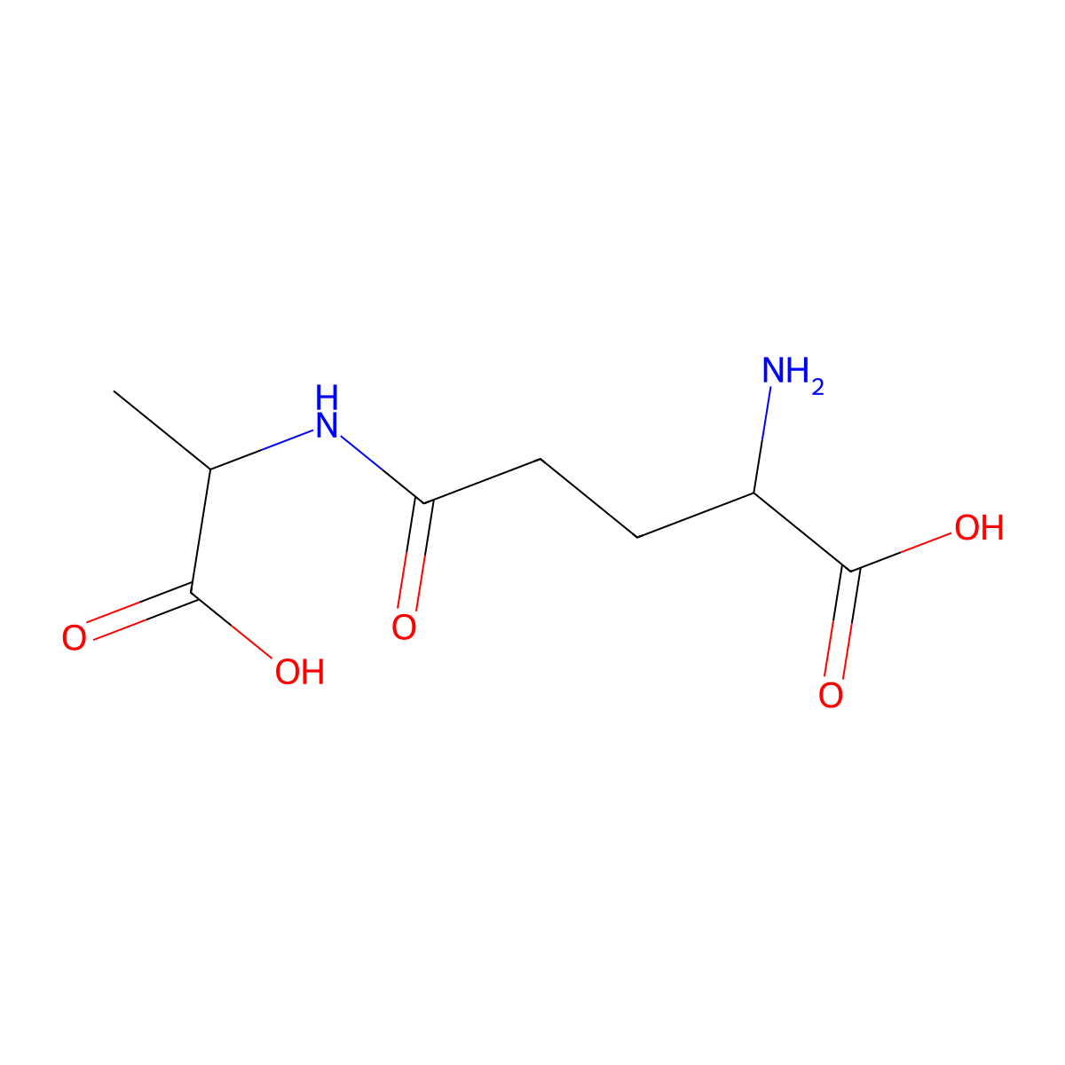 gamma-L-Glutamyl-D-alanine molecular structure, CAS 42592-56-3