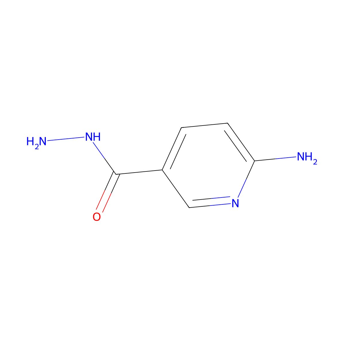 6-Aminonicotinohydrazide molecular structure, CAS 42596-56-5