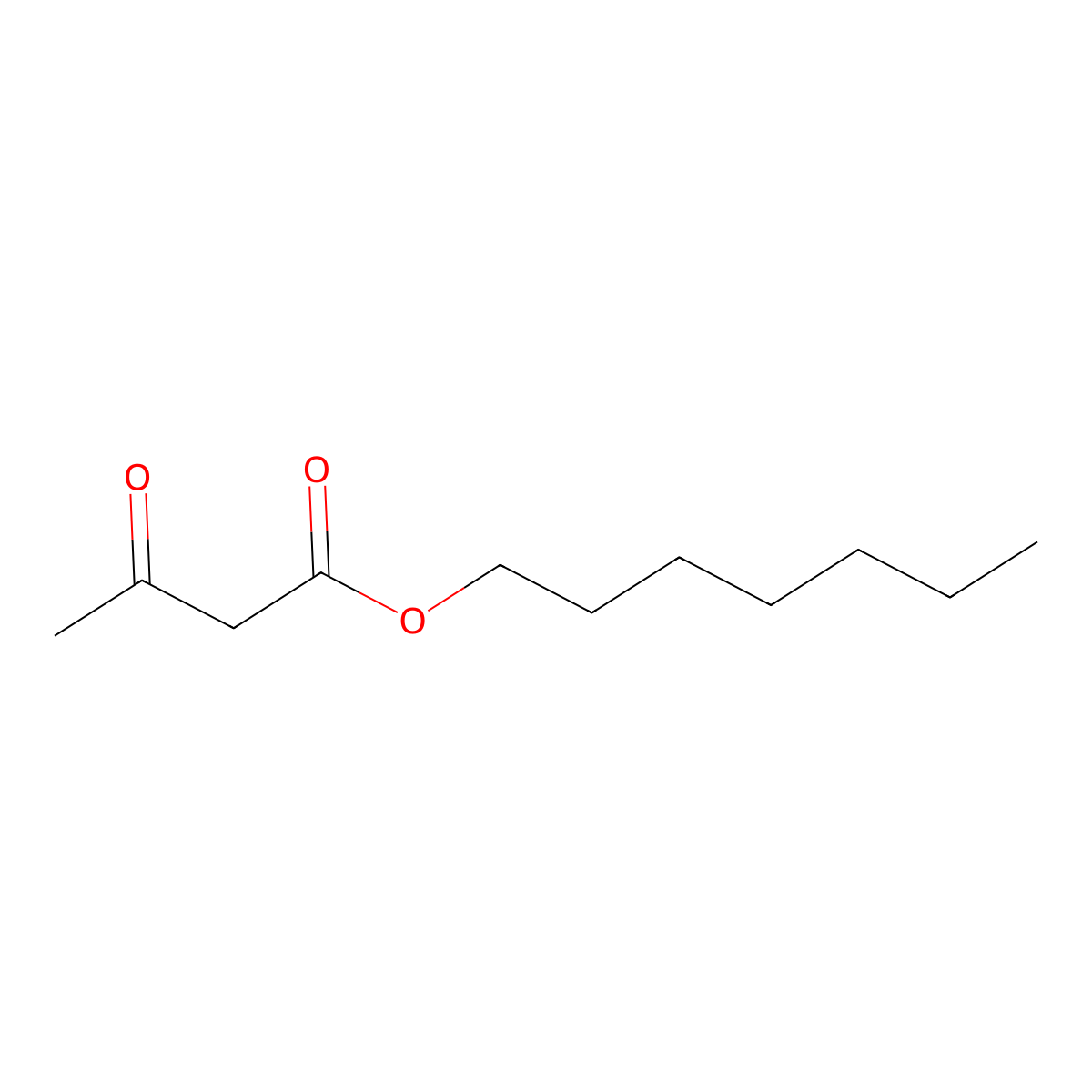 Heptyl acetoacetate molecular structure, CAS 42598-96-9