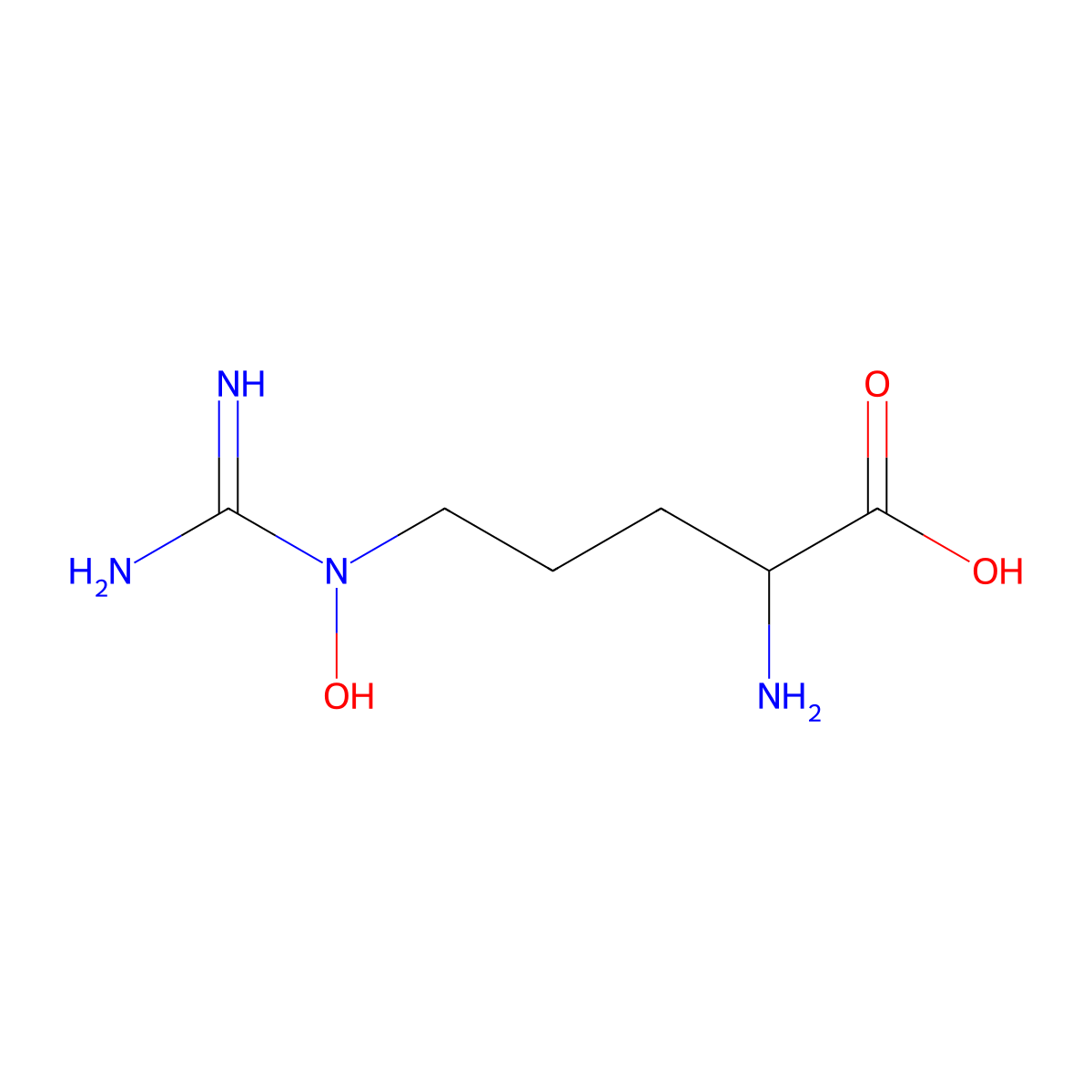 N5-(Aminoiminomethyl)-N5-hydroxy-L-ornithine molecular structure, CAS 42599-90-6