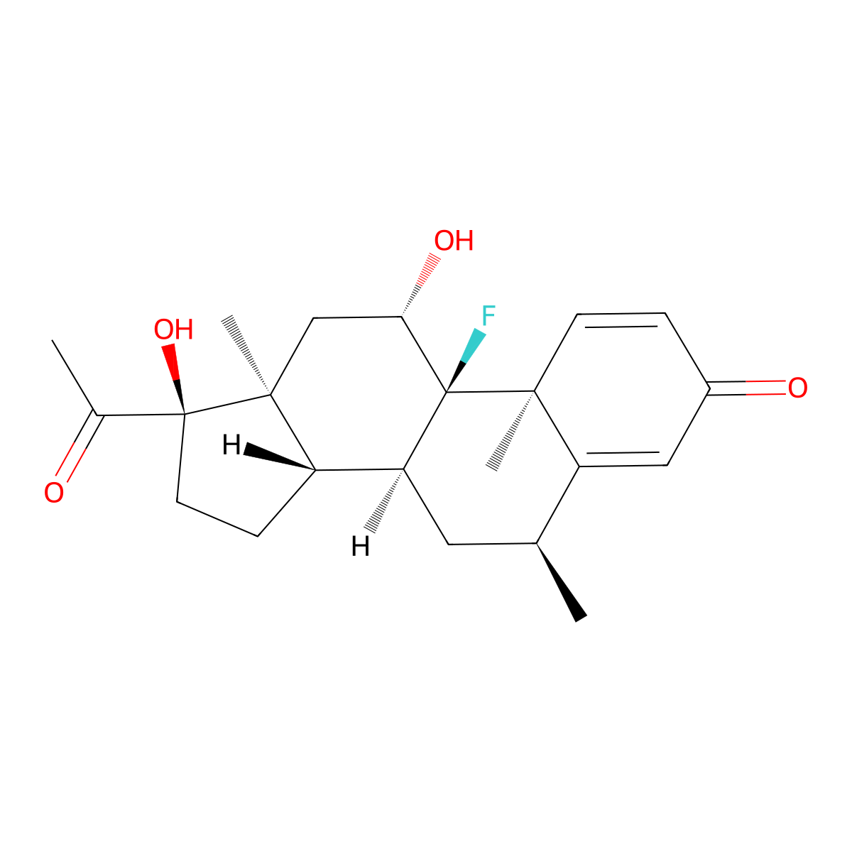 Fluorometholone molecular structure, CAS 426-13-1