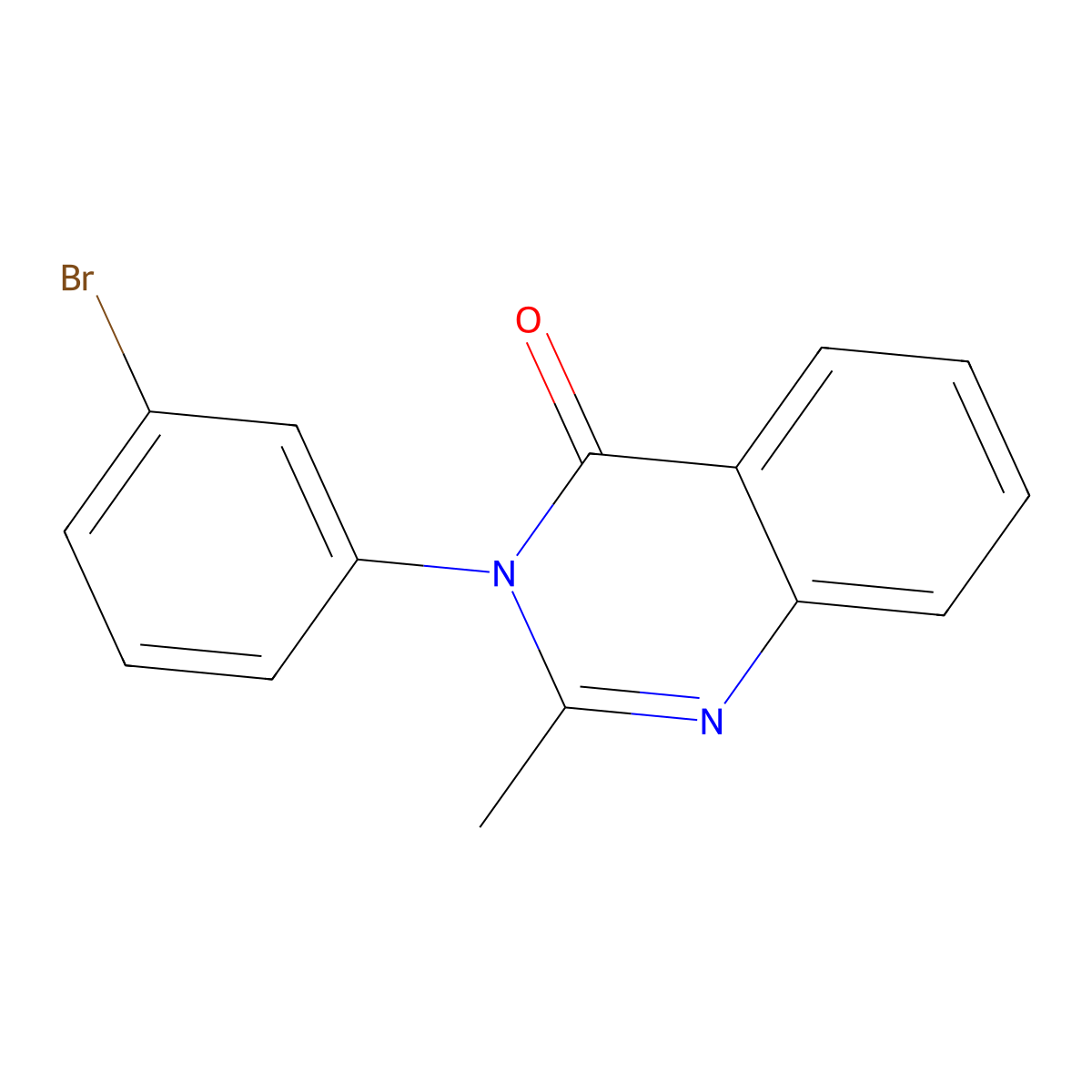 3-(3-Bromophenyl)-2-methylquinazolin-4-one molecular structure, CAS 4260-22-4