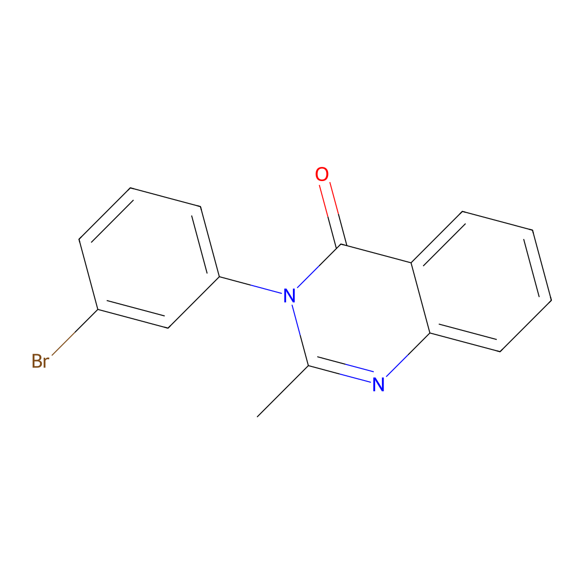 3-(3-Bromophenyl)-2-methylquinazolin-4-one molecular structure, CAS 4260-22-4