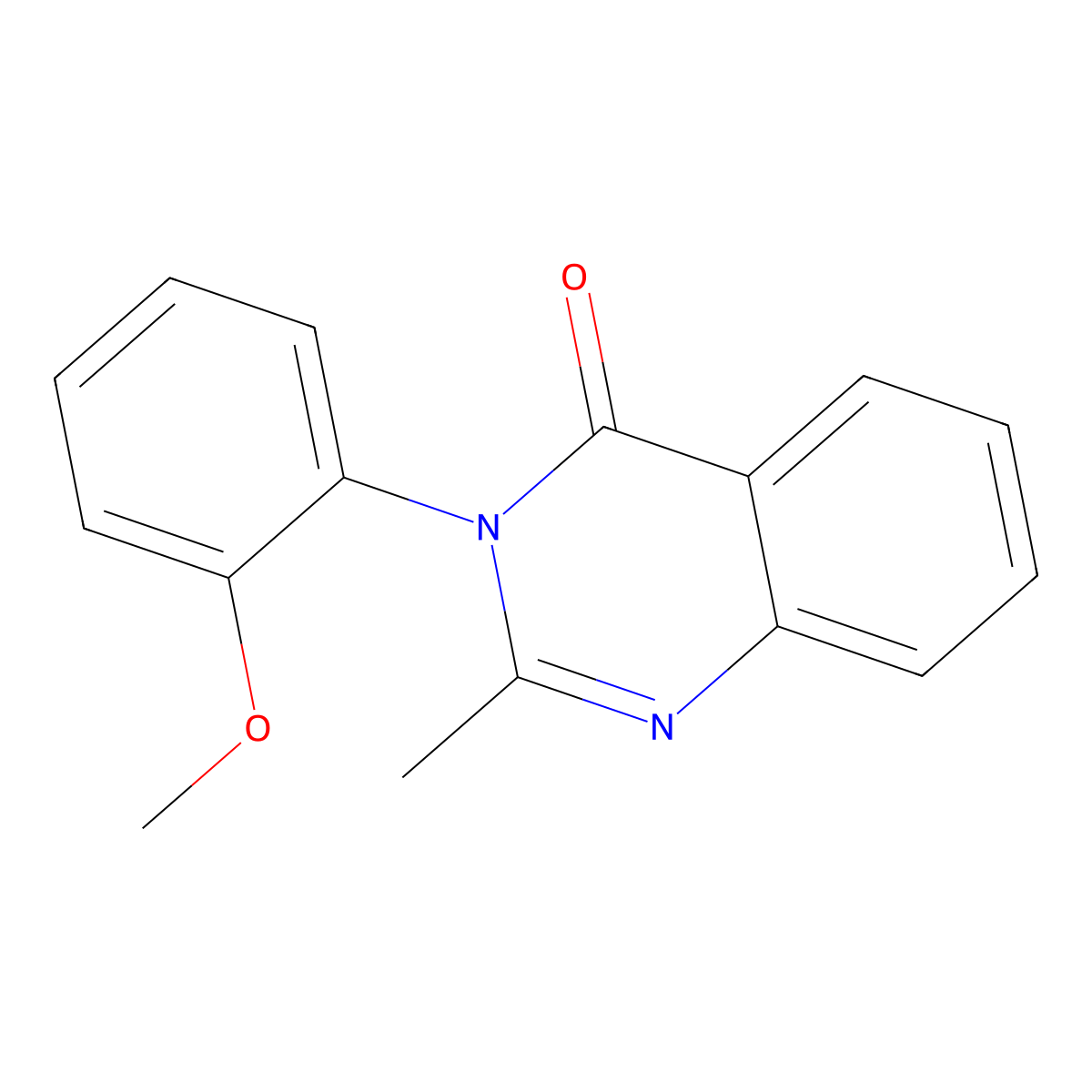 3-(2-methoxyphenyl)-2-methylquinazolin-4(3H)-one molecular structure, CAS 4260-28-0