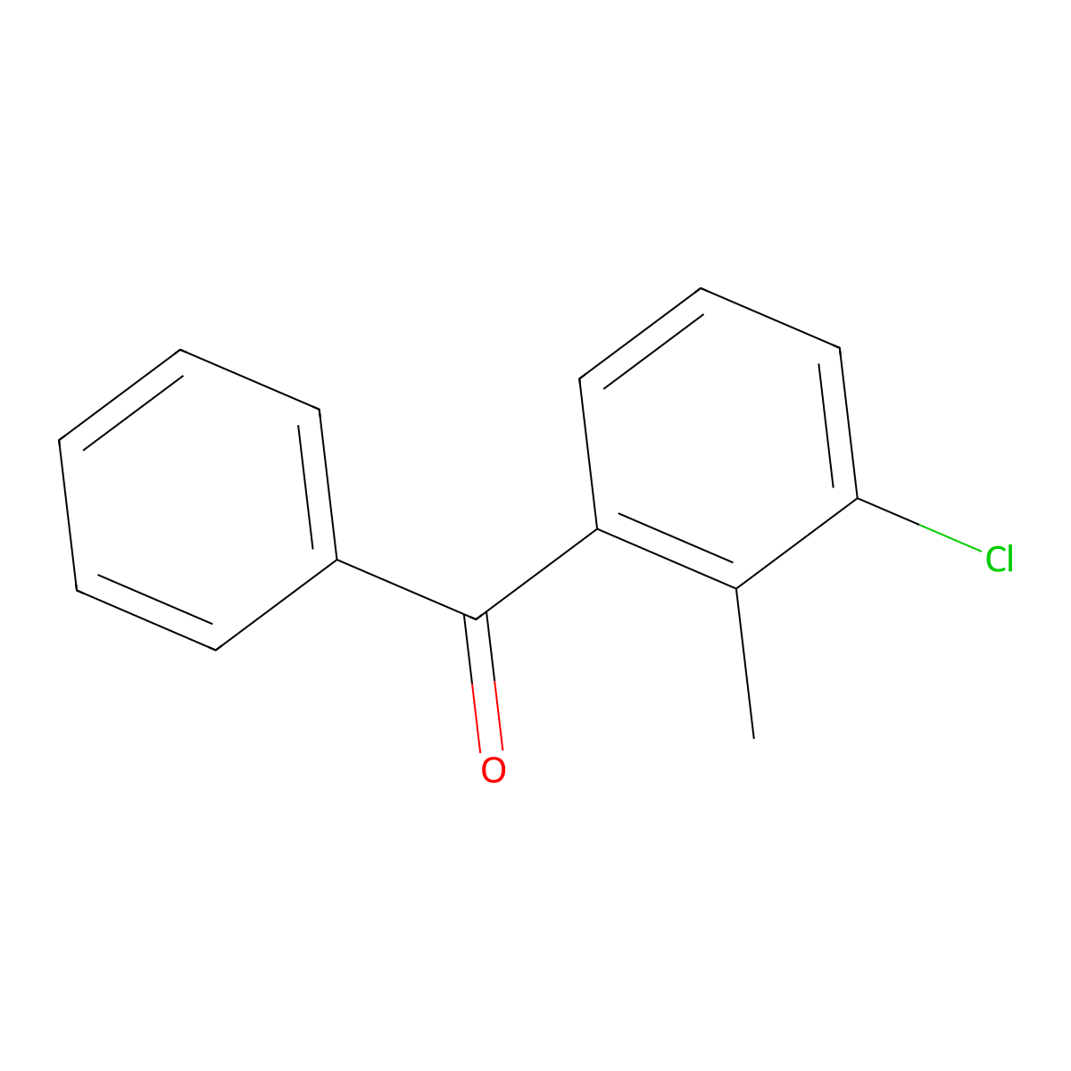 (3-Chloro-2-methylphenyl)(phenyl)methanone molecular structure, CAS 42600-31-7