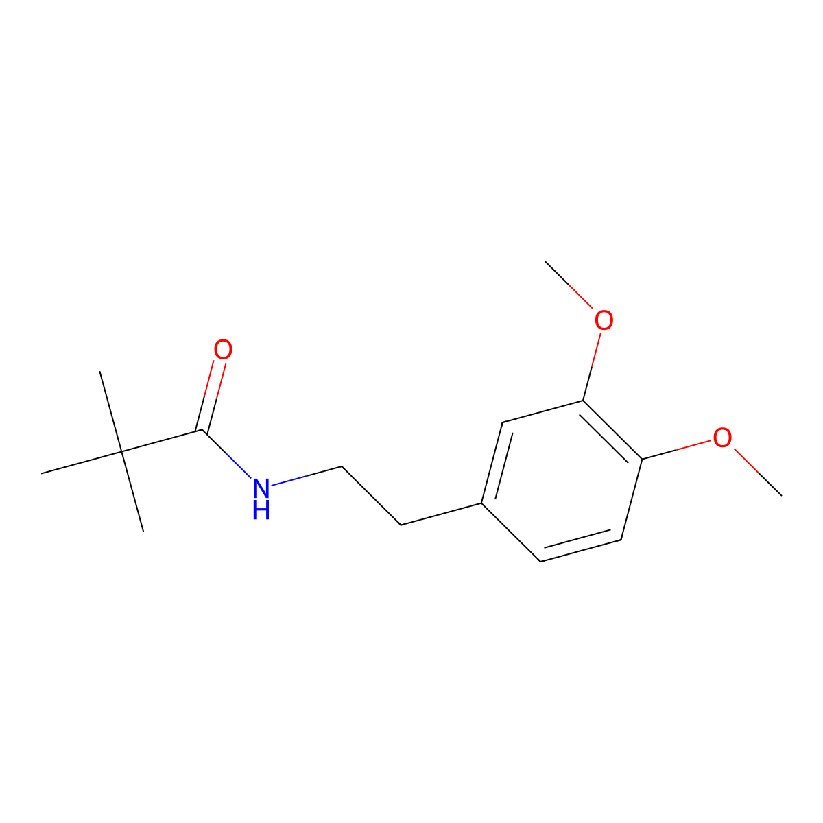 N-[2-(3,4-dimethoxyphenyl)ethyl]-2,2-dimethylpropanamide molecular structure, CAS 42600-75-9