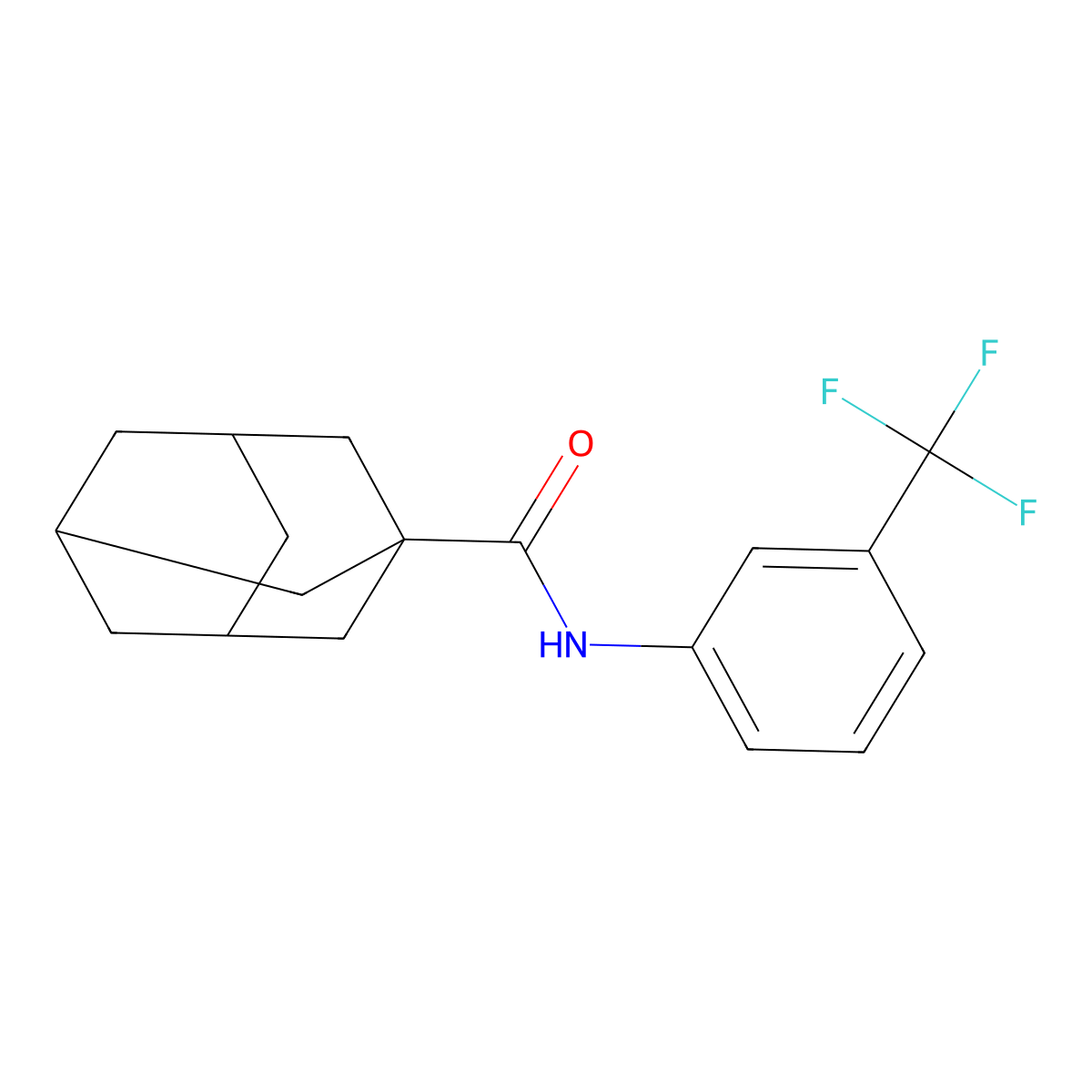 N-[3-(trifluoromethyl)phenyl]adamantane-1-carboxamide molecular structure, CAS 42600-84-0