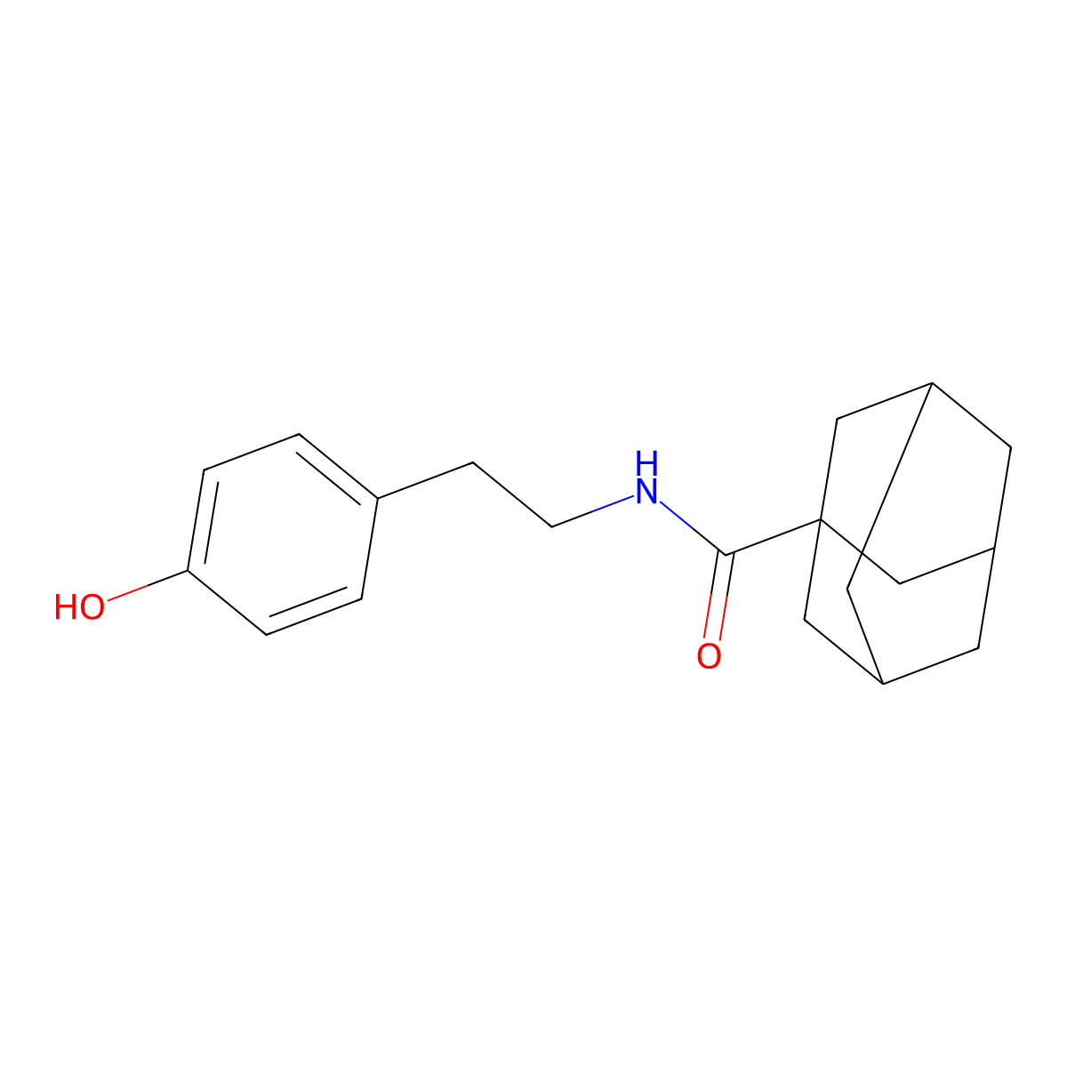 N-Adamantanoyl tyramine molecular structure, CAS 42600-86-2