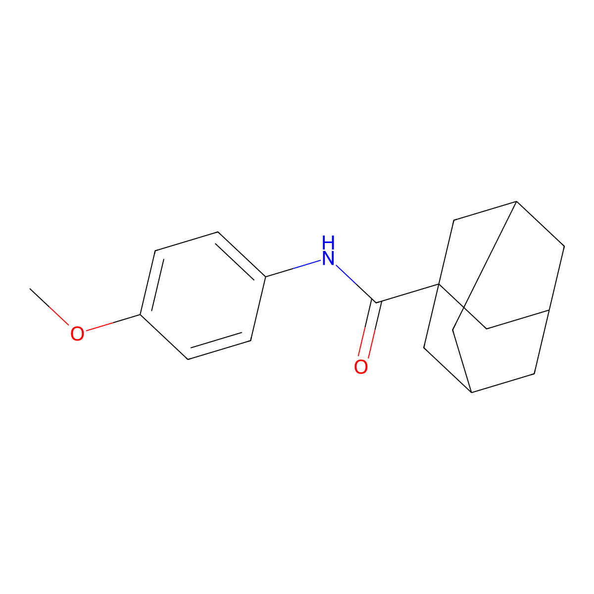 N-(4-methoxyphenyl)adamantane-1-carboxamide molecular structure, CAS 42600-89-5