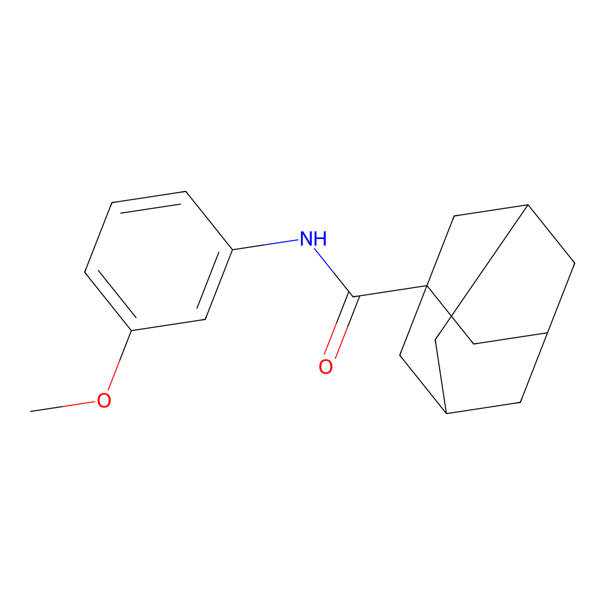 N-(3-methoxyphenyl)adamantane-1-carboxamide molecular structure, CAS 42600-90-8