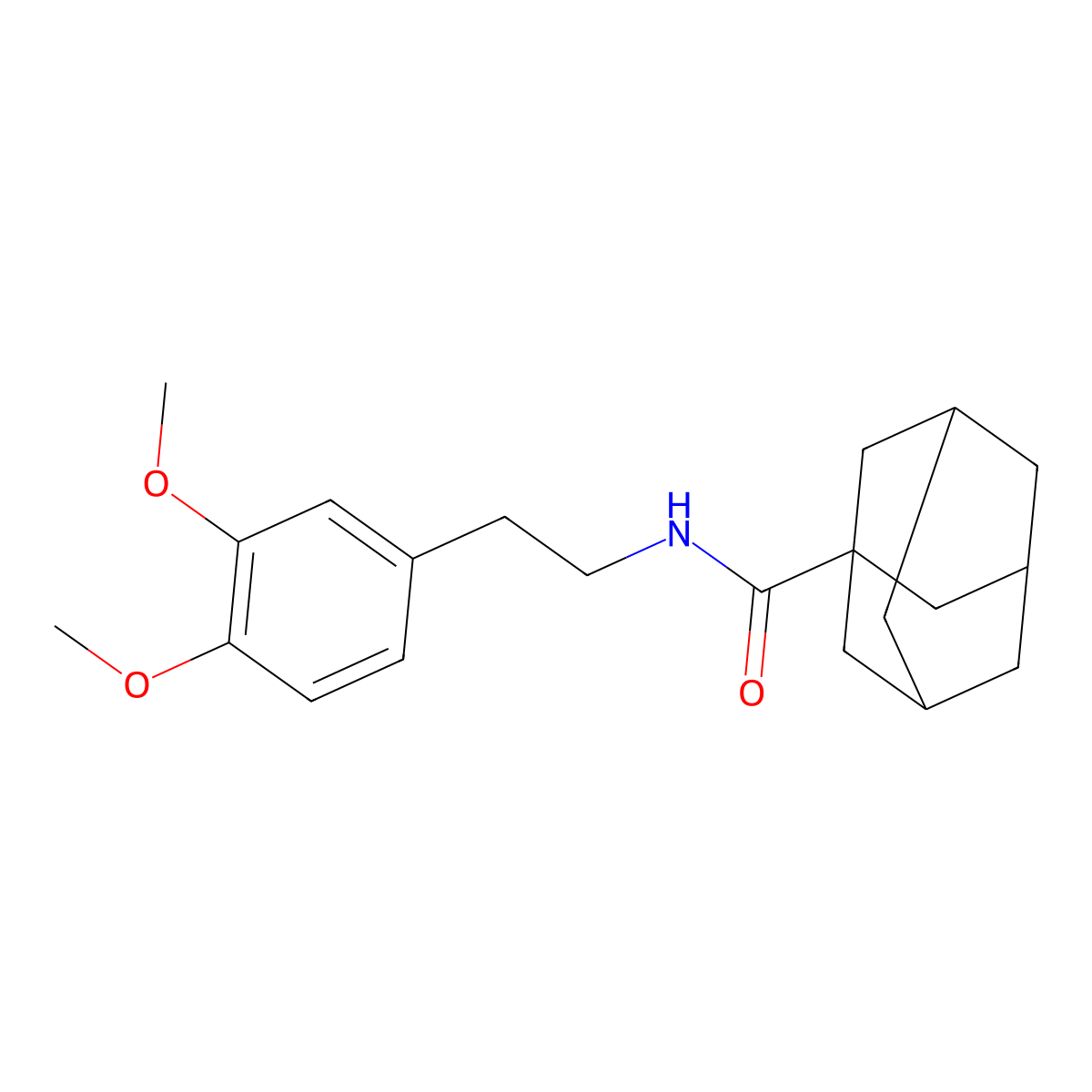 N-[2-(3,4-dimethoxyphenyl)ethyl]adamantane-1-carboxamide molecular structure, CAS 42600-93-1