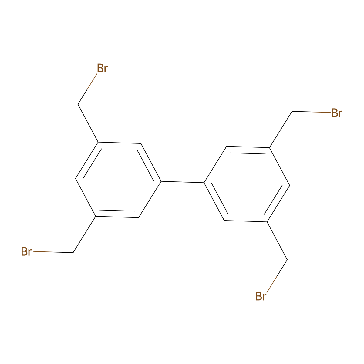 3,3',5,5'-Tetrakis(bromomethyl)-1,1'-biphenyl molecular structure, CAS 42601-58-1