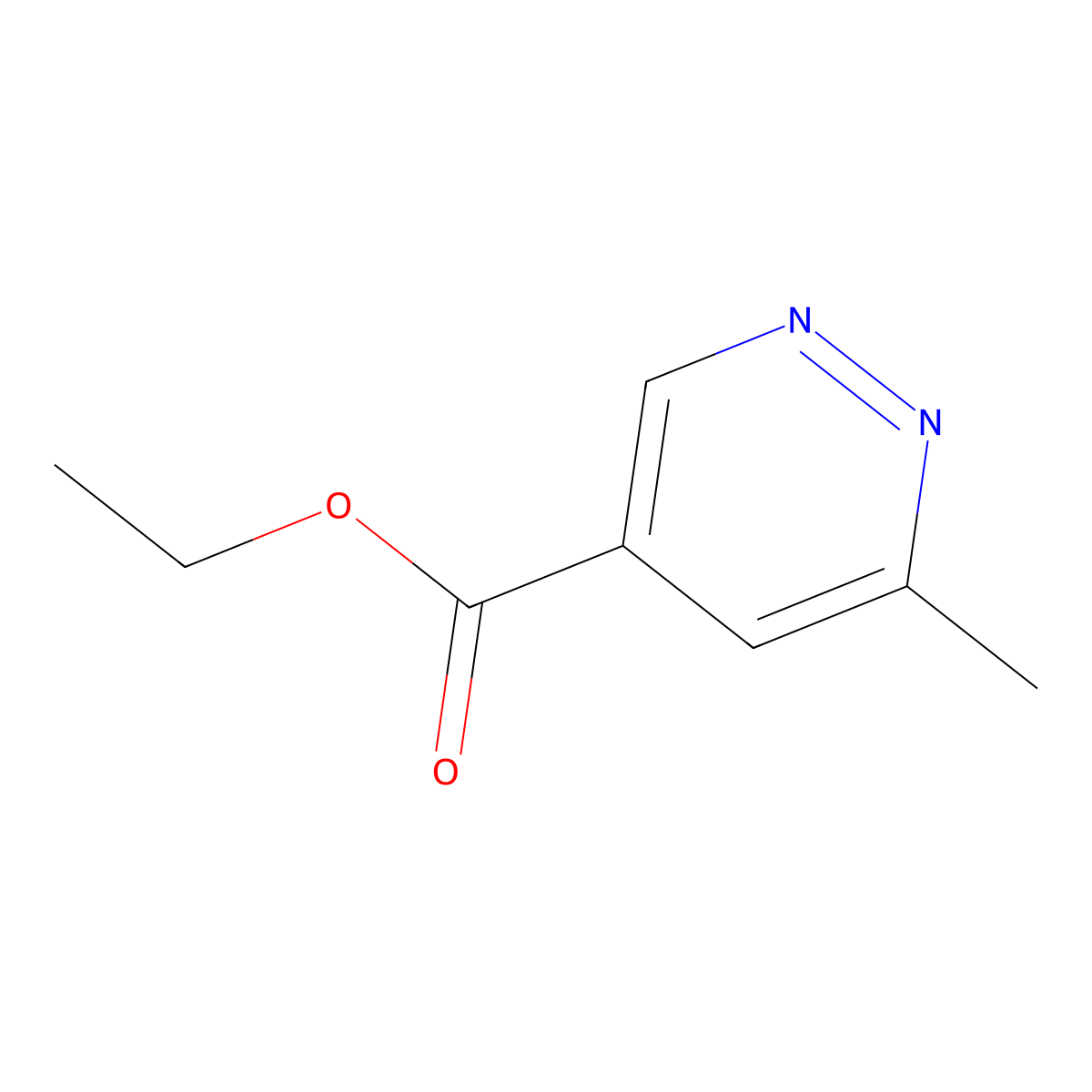 Ethyl 6-methylpyridazine-4-carboxylate molecular structure, CAS 42602-52-8
