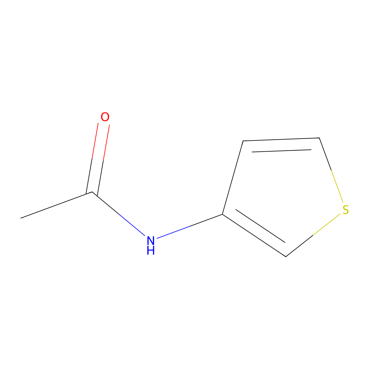 N-3-Thienylacetamide molecular structure, CAS 42602-67-5