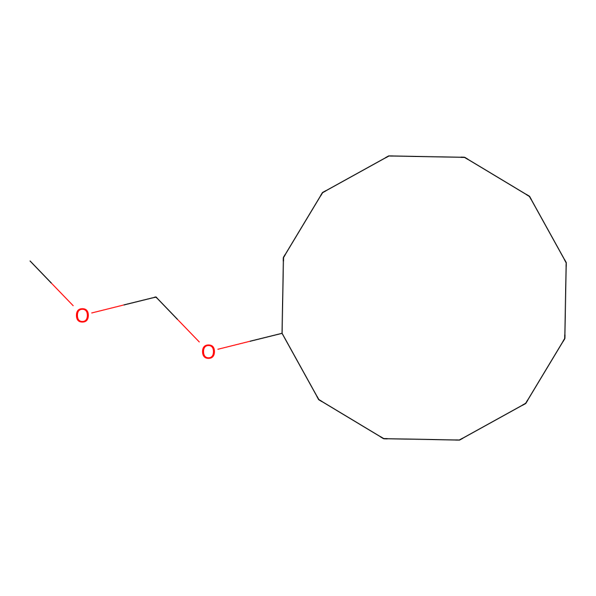 Cyclododecane, (methoxymethoxy)- molecular structure, CAS 42604-12-6