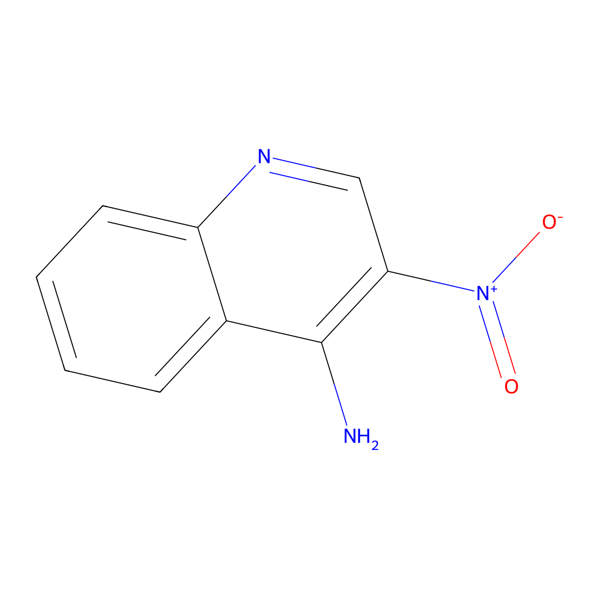 3-Nitroquinolin-4-amine molecular structure, CAS 42606-33-7