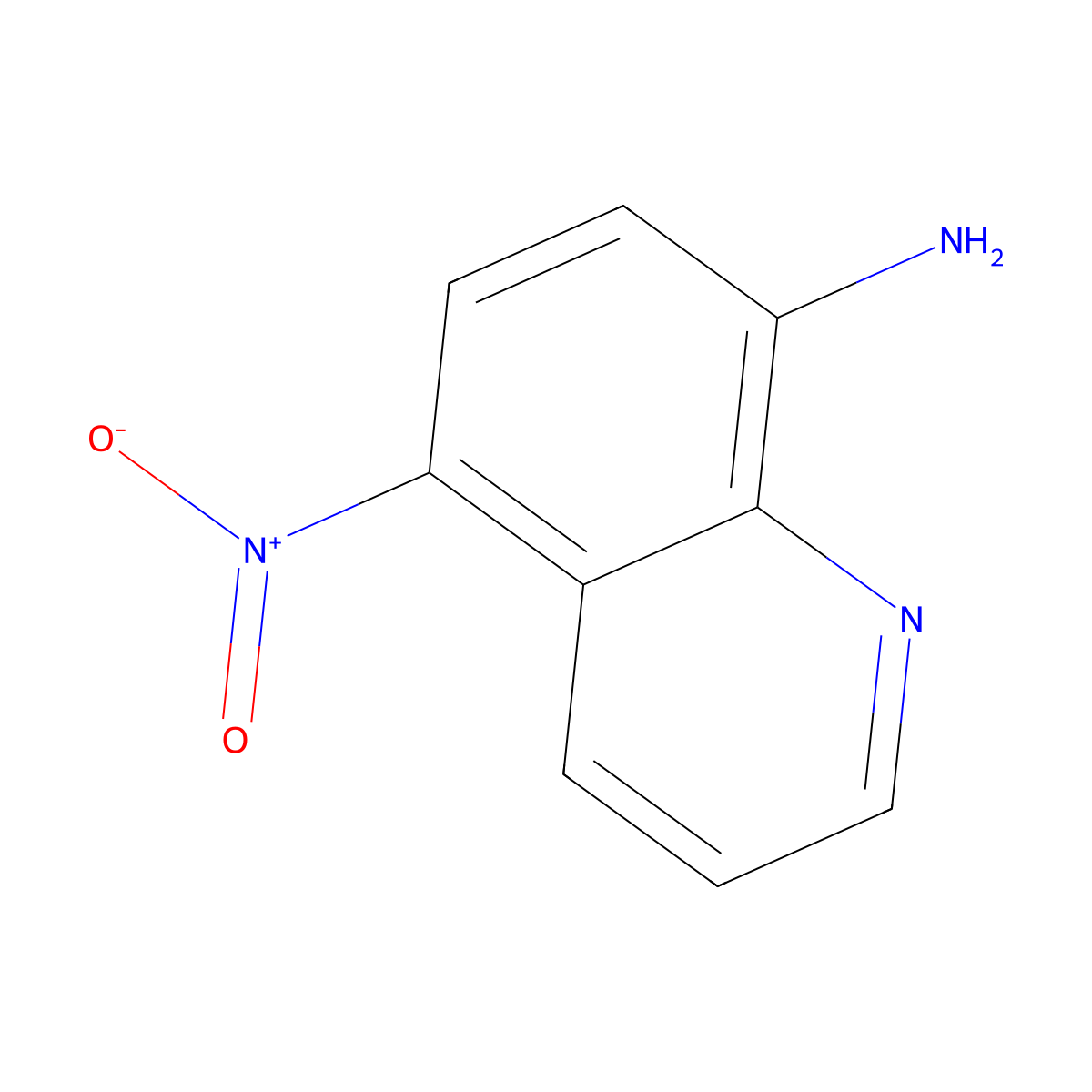5-Nitroquinolin-8-amine molecular structure, CAS 42606-38-2