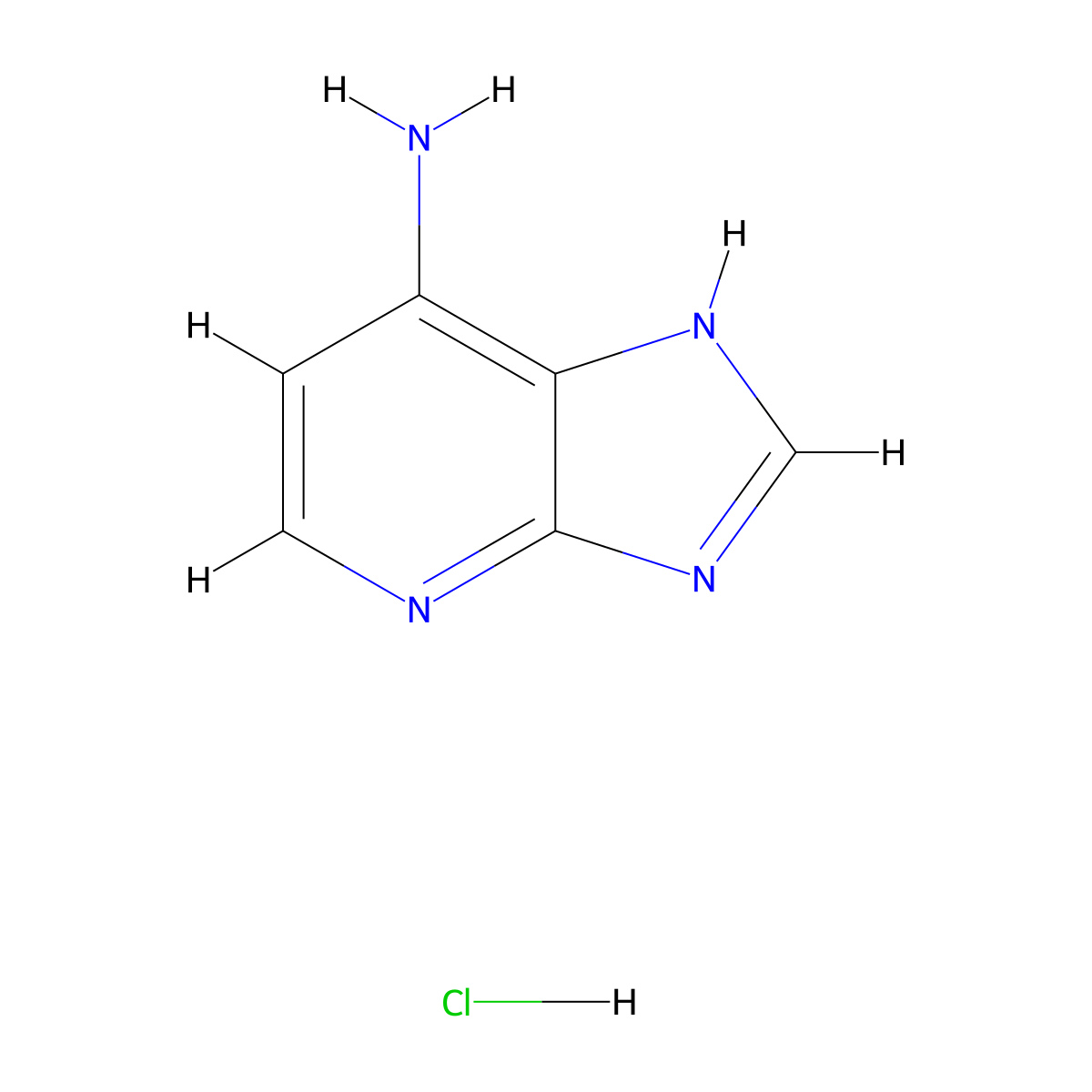 3H-imidazo(4,5-b)pyridin-7-amine hydrochloride molecular structure, CAS 4261-04-5