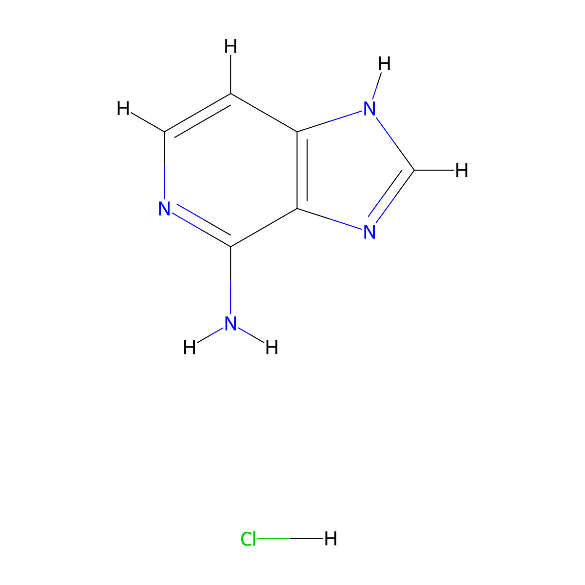 3H-Imidazo[4,5-c]pyridin-4-amine hydrochloride molecular structure, CAS 4261-05-6