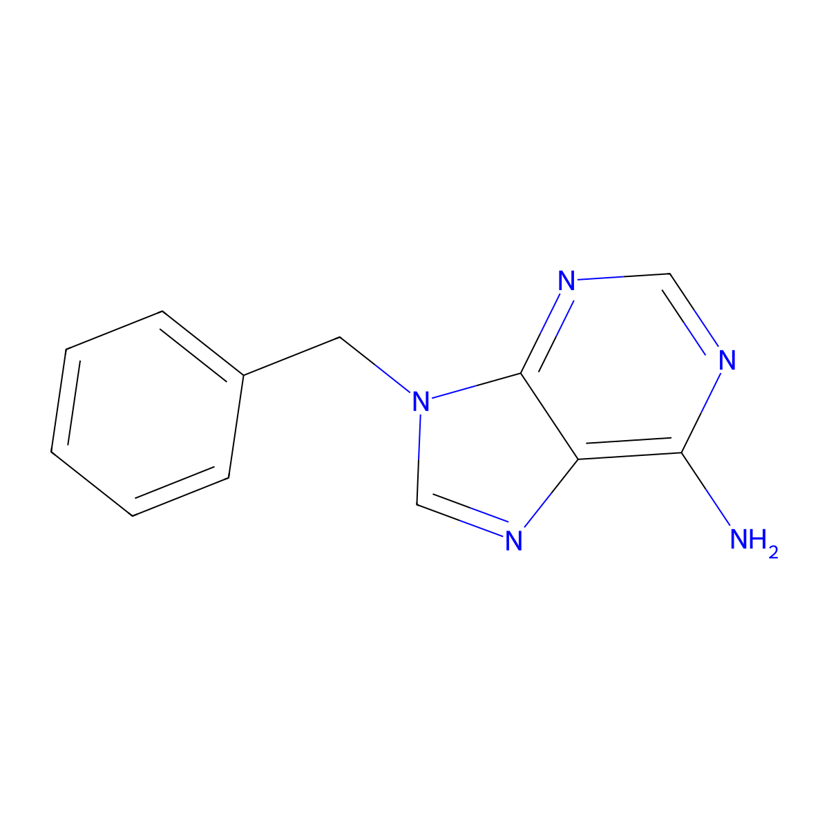 9-(Phenylmethyl)-9H-purin-6-amine molecular structure, CAS 4261-14-7