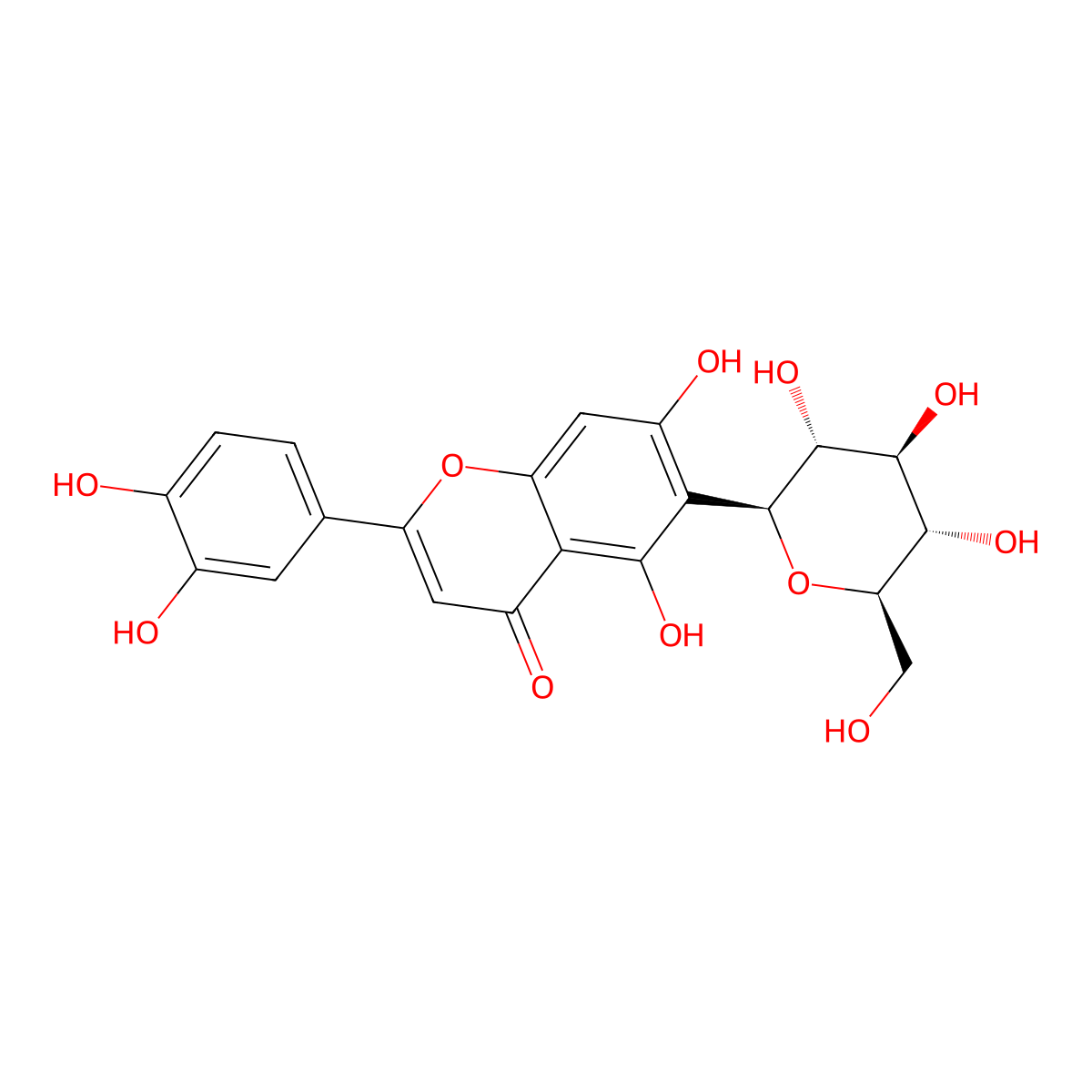 Isoorientin molecular structure, CAS 4261-42-1