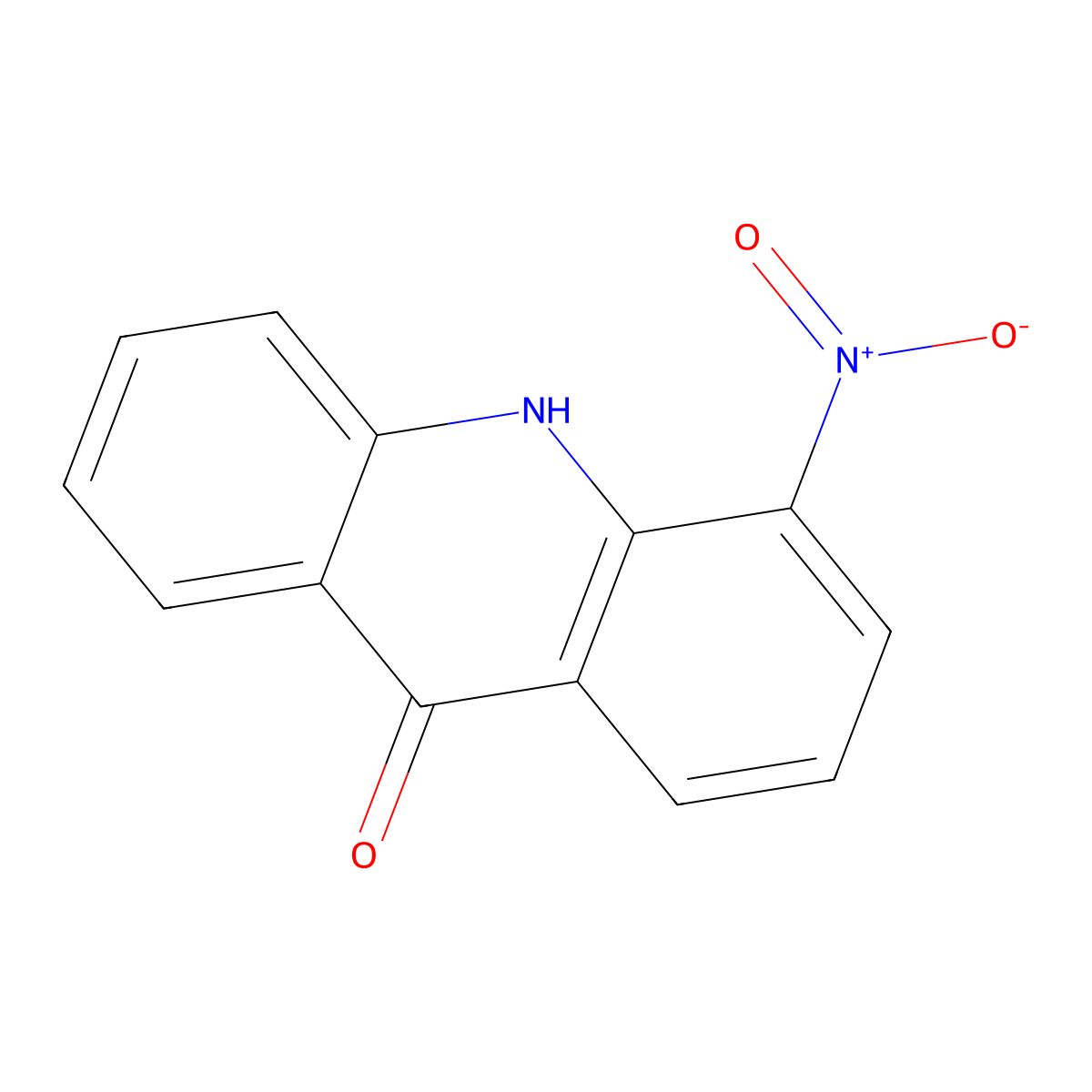 4-Nitroacridin-9(10h)-one molecular structure, CAS 4261-62-5