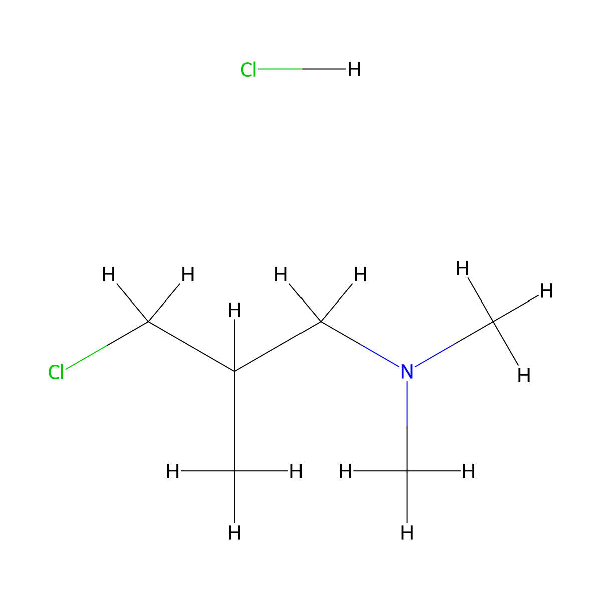 3-Chloro-2-methylpropyl(dimethyl)ammonium chloride molecular structure, CAS 4261-67-0