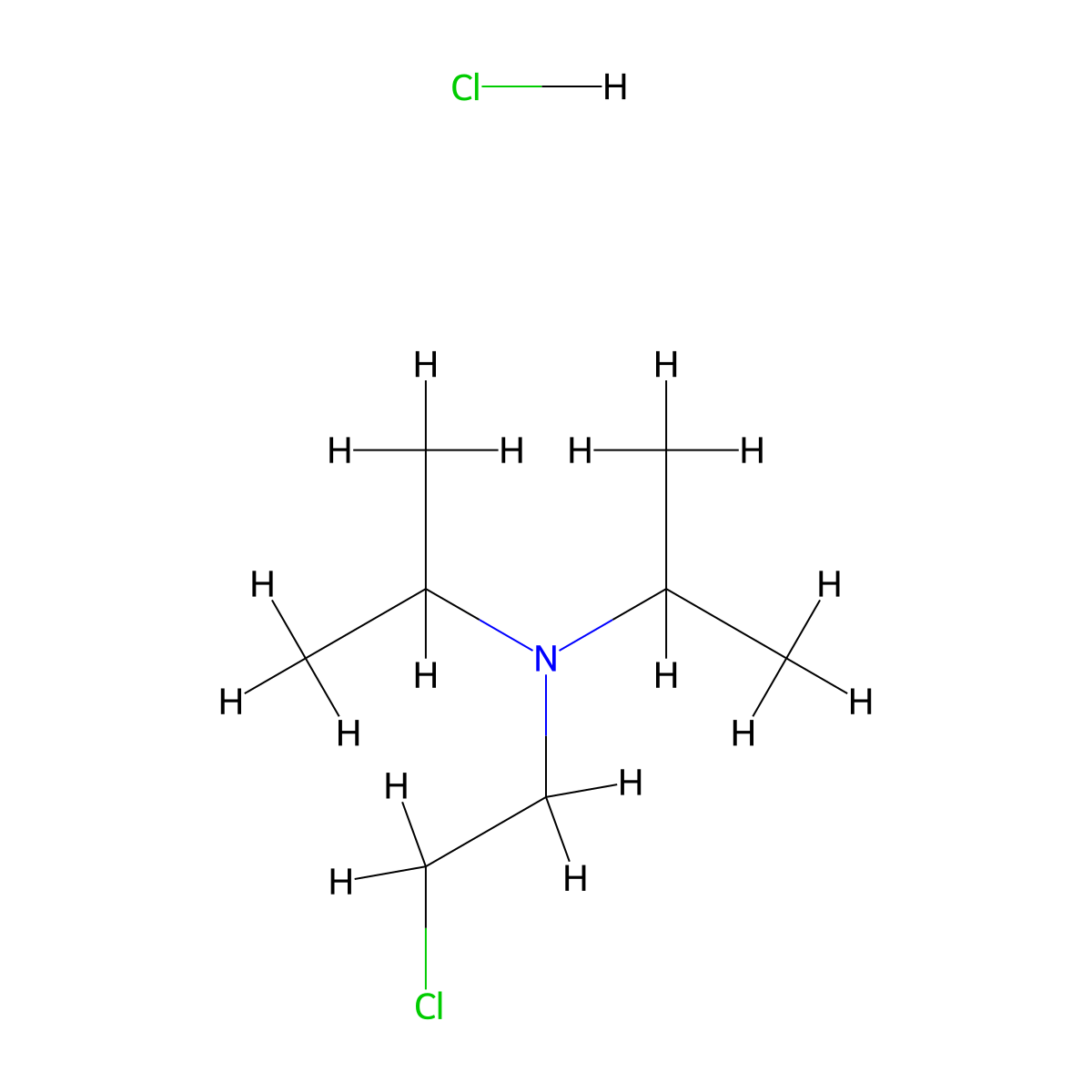 2-Chloroethyldiisopropylammonium chloride molecular structure, CAS 4261-68-1
