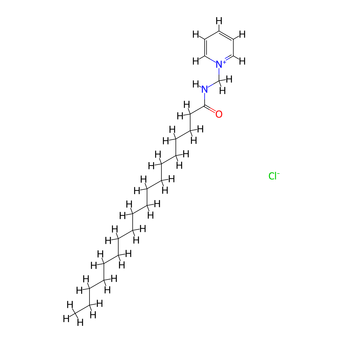 Pyridinium, 1-[[(1-oxooctadecyl)amino]methyl]-, chloride molecular structure, CAS 4261-72-7