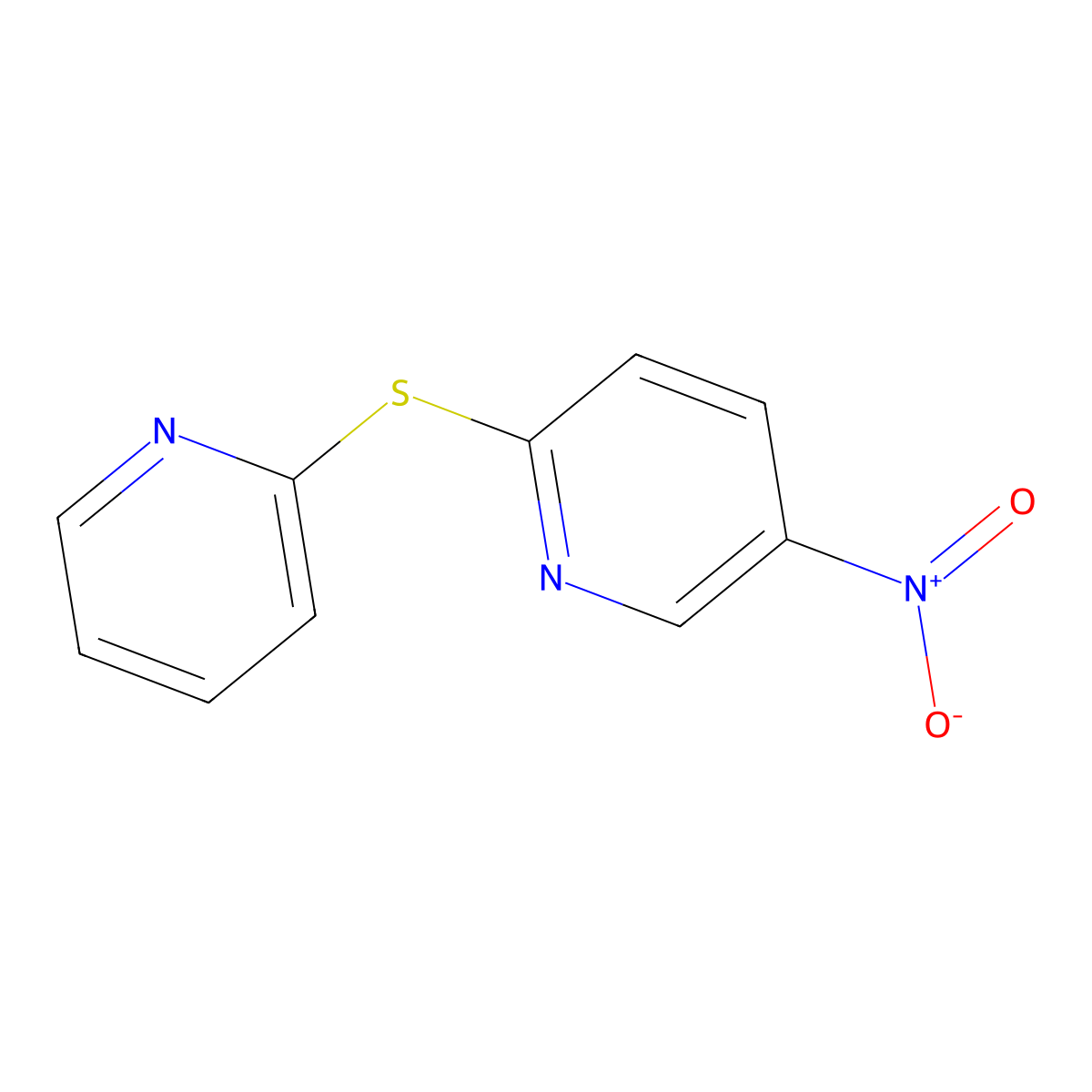 5-Nitro-2-pyridin-2-ylsulfanylpyridine molecular structure, CAS 4262-08-2