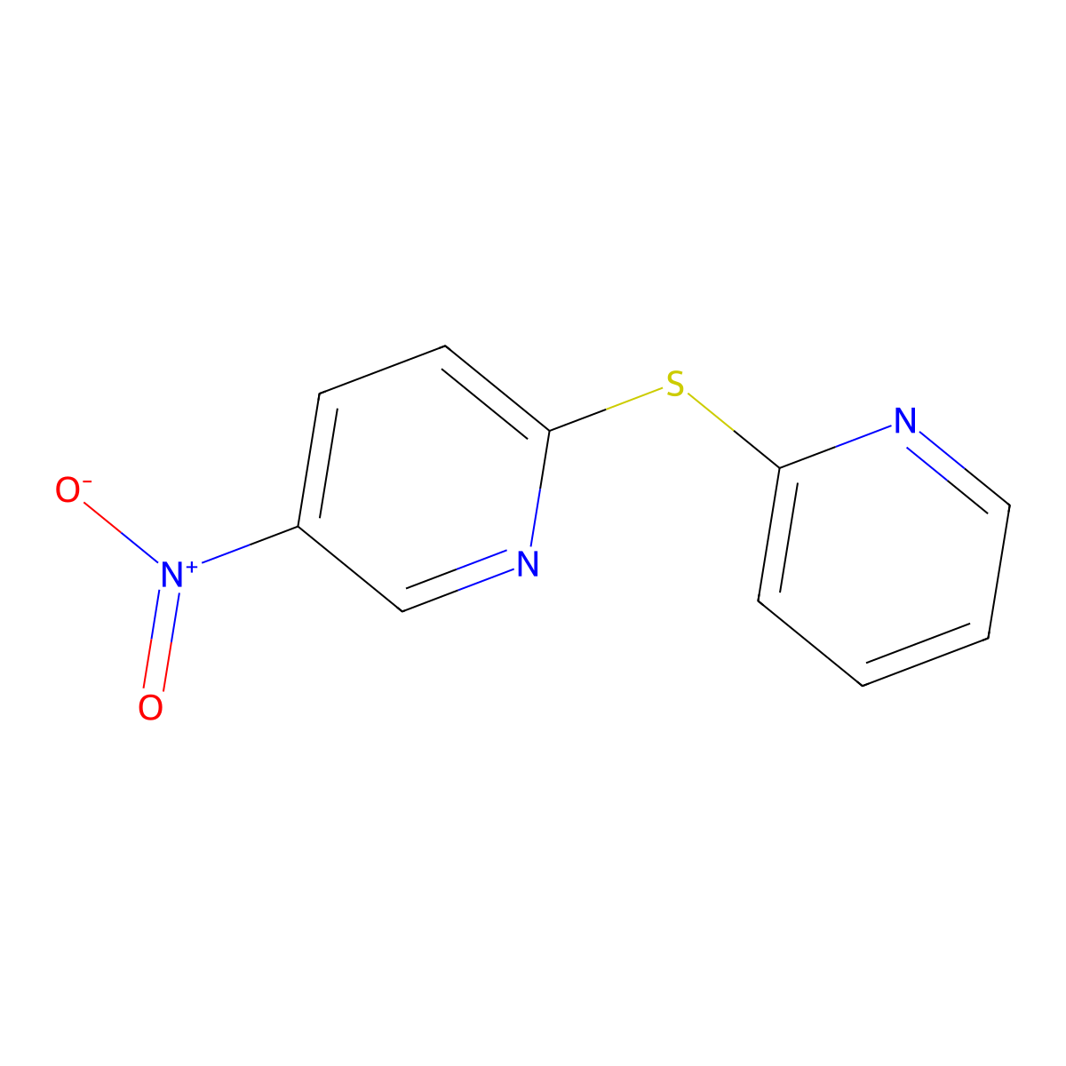5-Nitro-2-pyridin-2-ylsulfanylpyridine molecular structure, CAS 4262-08-2