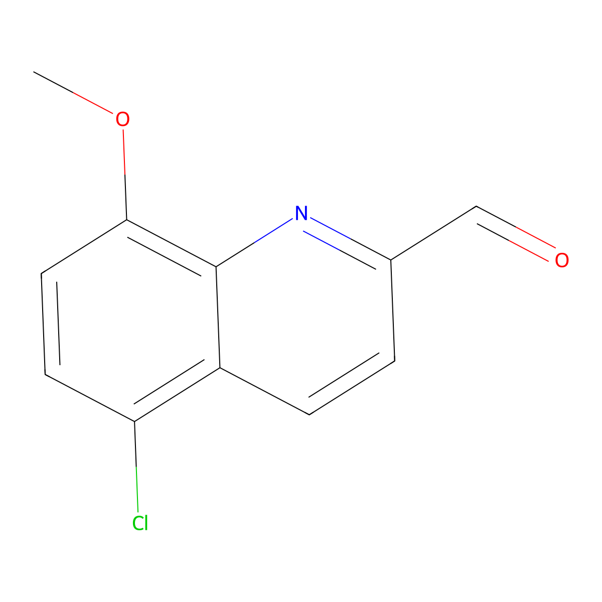 5-Chloro-8-methoxyquinoline-2-carbaldehyde molecular structure, CAS 426208-47-1