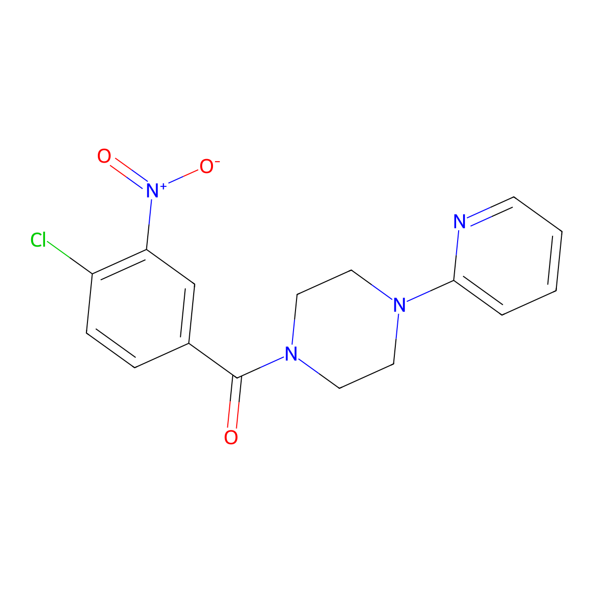 (4-Chloro-3-nitrophenyl)-(4-pyridin-2-ylpiperazin-1-yl)methanone molecular structure, CAS 426213-85-6