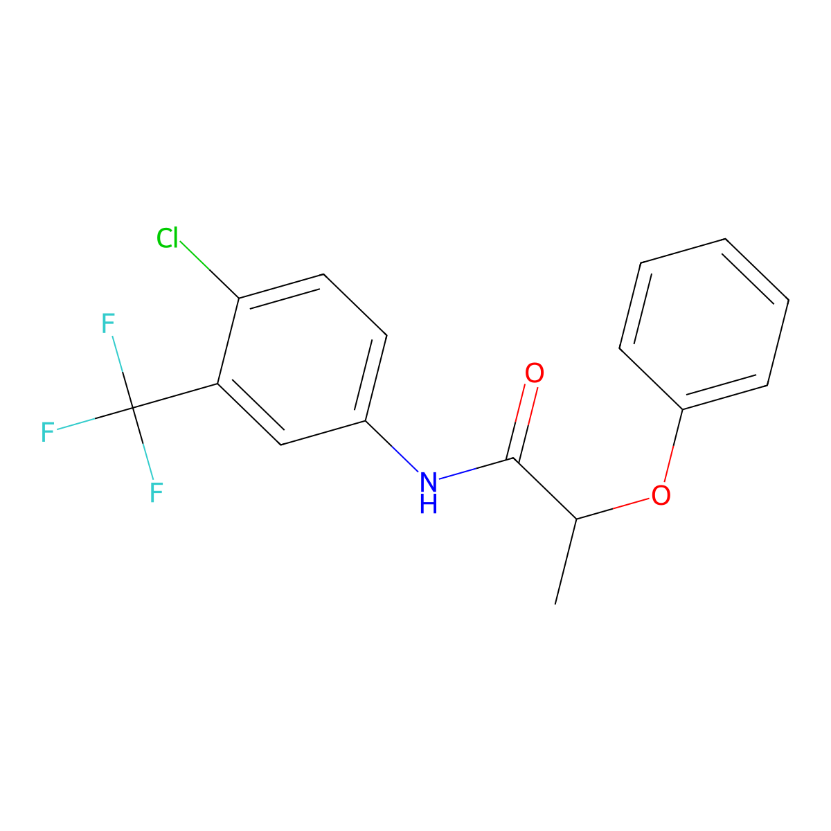 N-[4-chloro-3-(trifluoromethyl)phenyl]-2-phenoxypropanamide molecular structure, CAS 426214-01-9