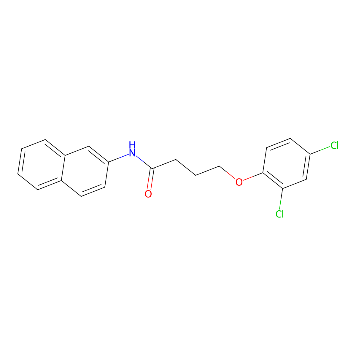 4-(2,4-dichlorophenoxy)-N-naphthalen-2-ylbutanamide molecular structure, CAS 426214-08-6