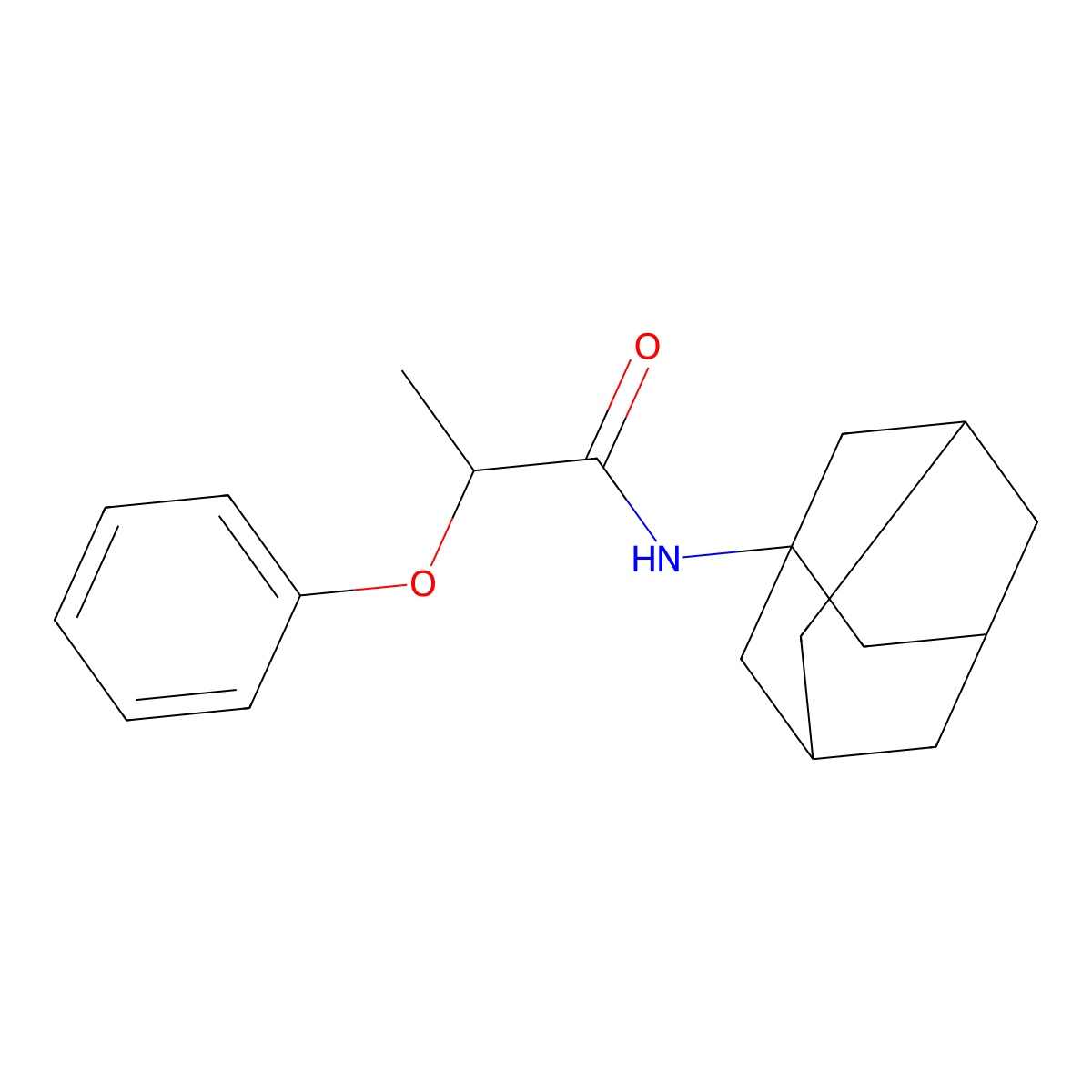 N-(1-adamantyl)-2-phenoxypropanamide molecular structure, CAS 426214-26-8