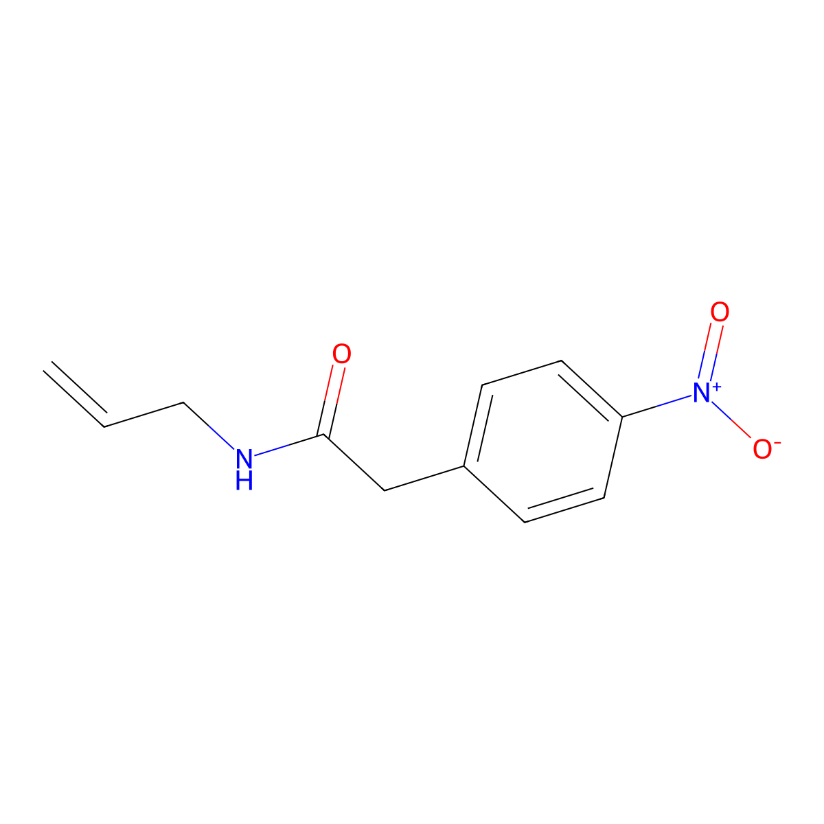 2-(4-nitrophenyl)-N-prop-2-enylacetamide molecular structure, CAS 426214-33-7