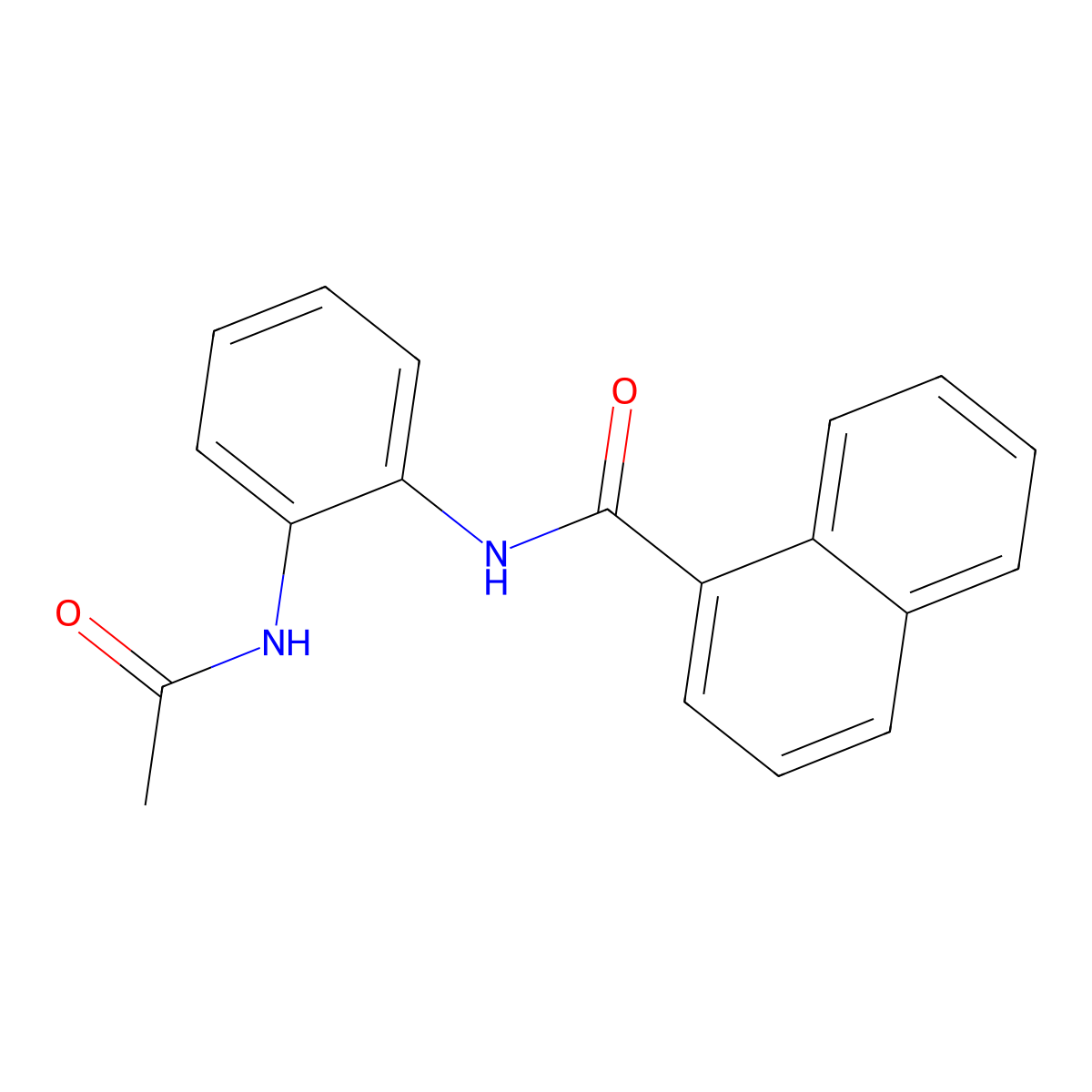 N-(2-acetamidophenyl)naphthalene-1-carboxamide molecular structure, CAS 426214-38-2