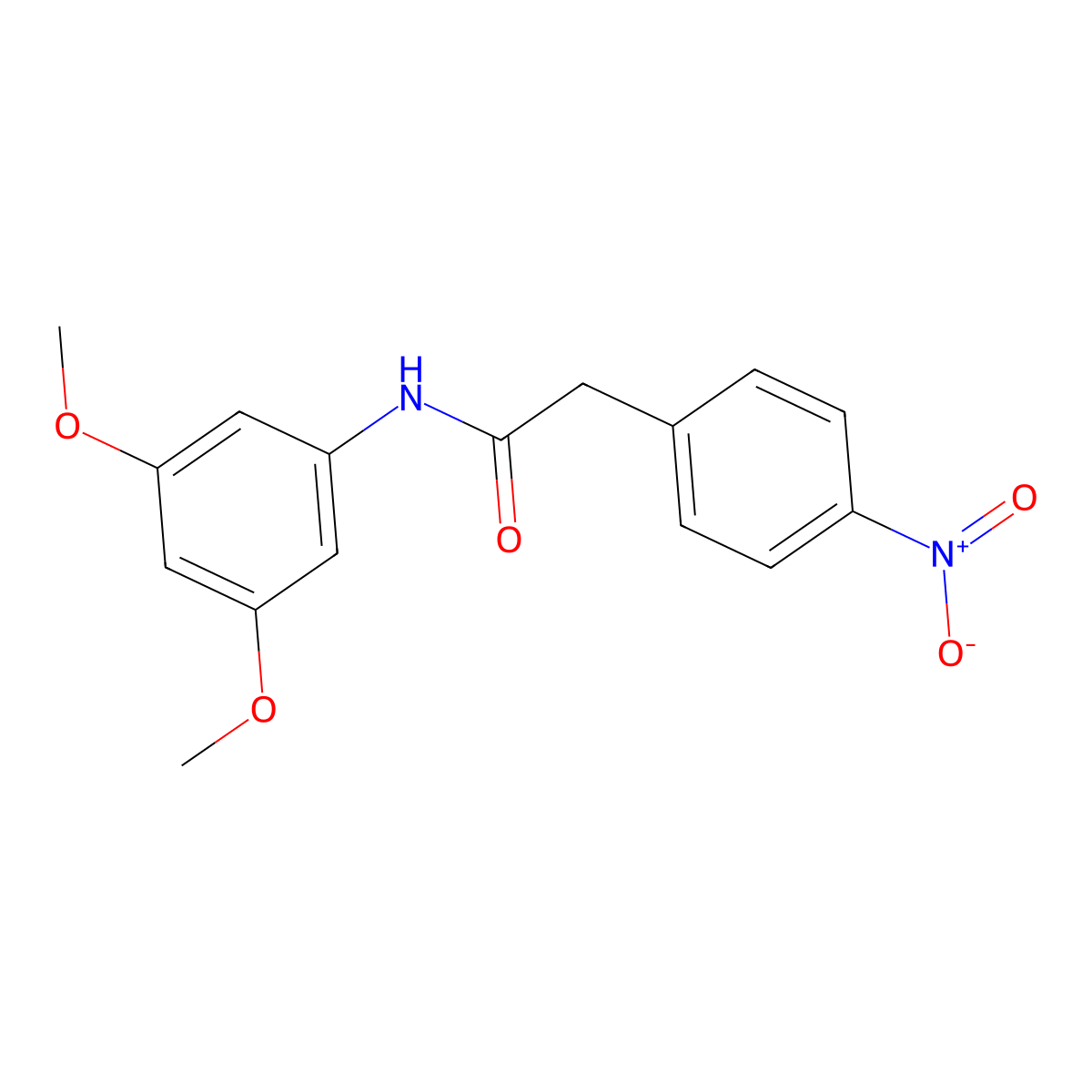 N-(3,5-dimethoxyphenyl)-2-(4-nitrophenyl)acetamide molecular structure, CAS 426214-49-5