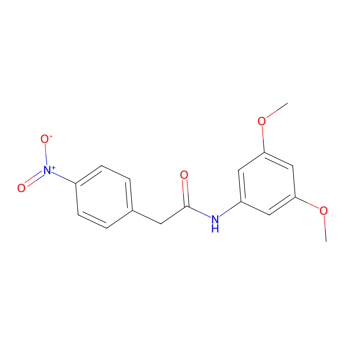 N-(3,5-dimethoxyphenyl)-2-(4-nitrophenyl)acetamide molecular structure, CAS 426214-49-5