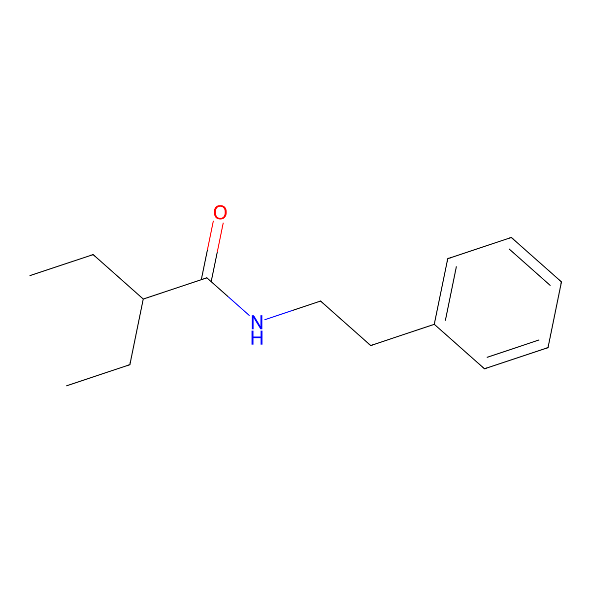 2-ethyl-N-(2-phenylethyl)butanamide molecular structure, CAS 426214-57-5