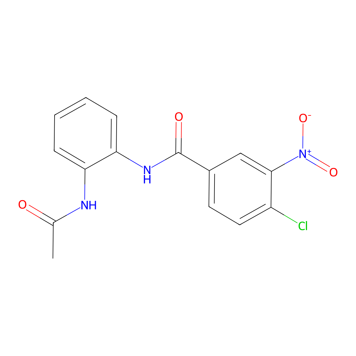 N-(2-acetamidophenyl)-4-chloro-3-nitrobenzamide molecular structure, CAS 426214-74-6