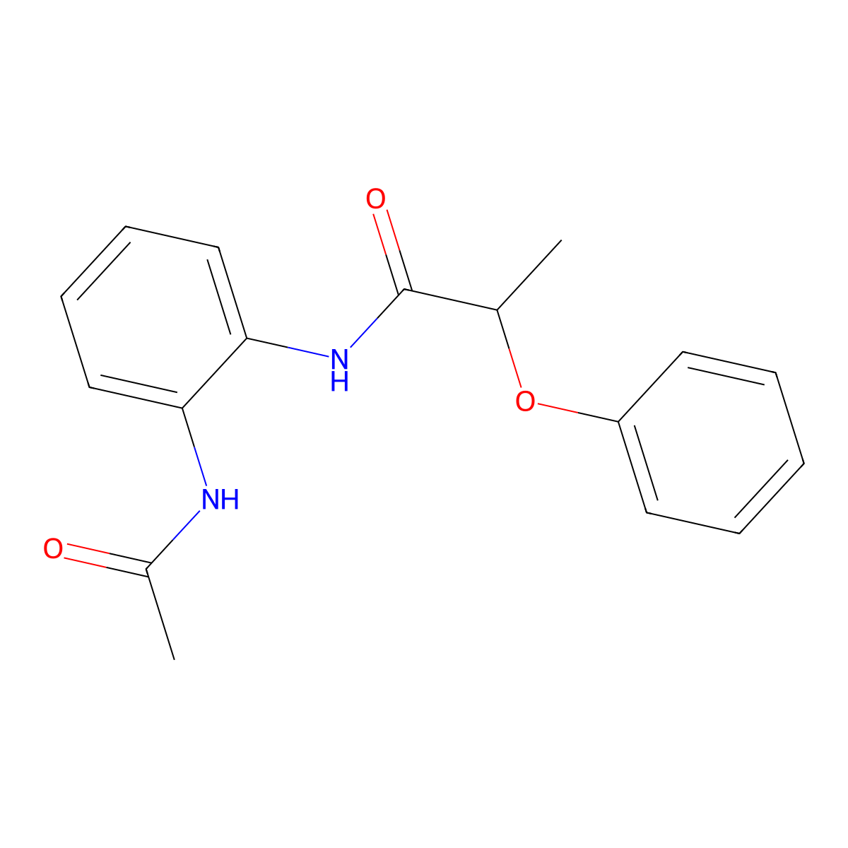 N-(2-acetamidophenyl)-2-phenoxypropanamide molecular structure, CAS 426214-76-8