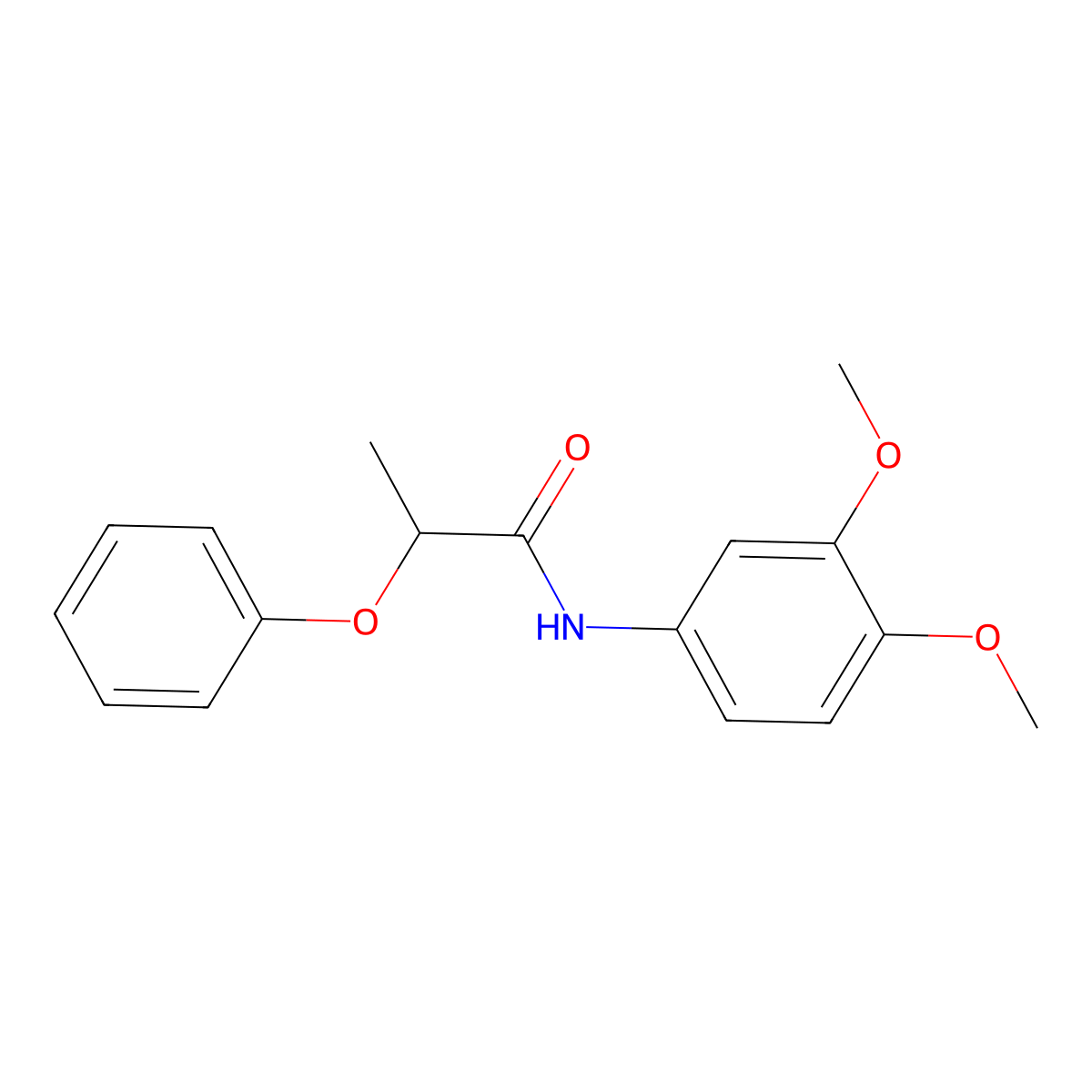 N-(3,4-dimethoxyphenyl)-2-phenoxypropanamide molecular structure, CAS 426214-90-6