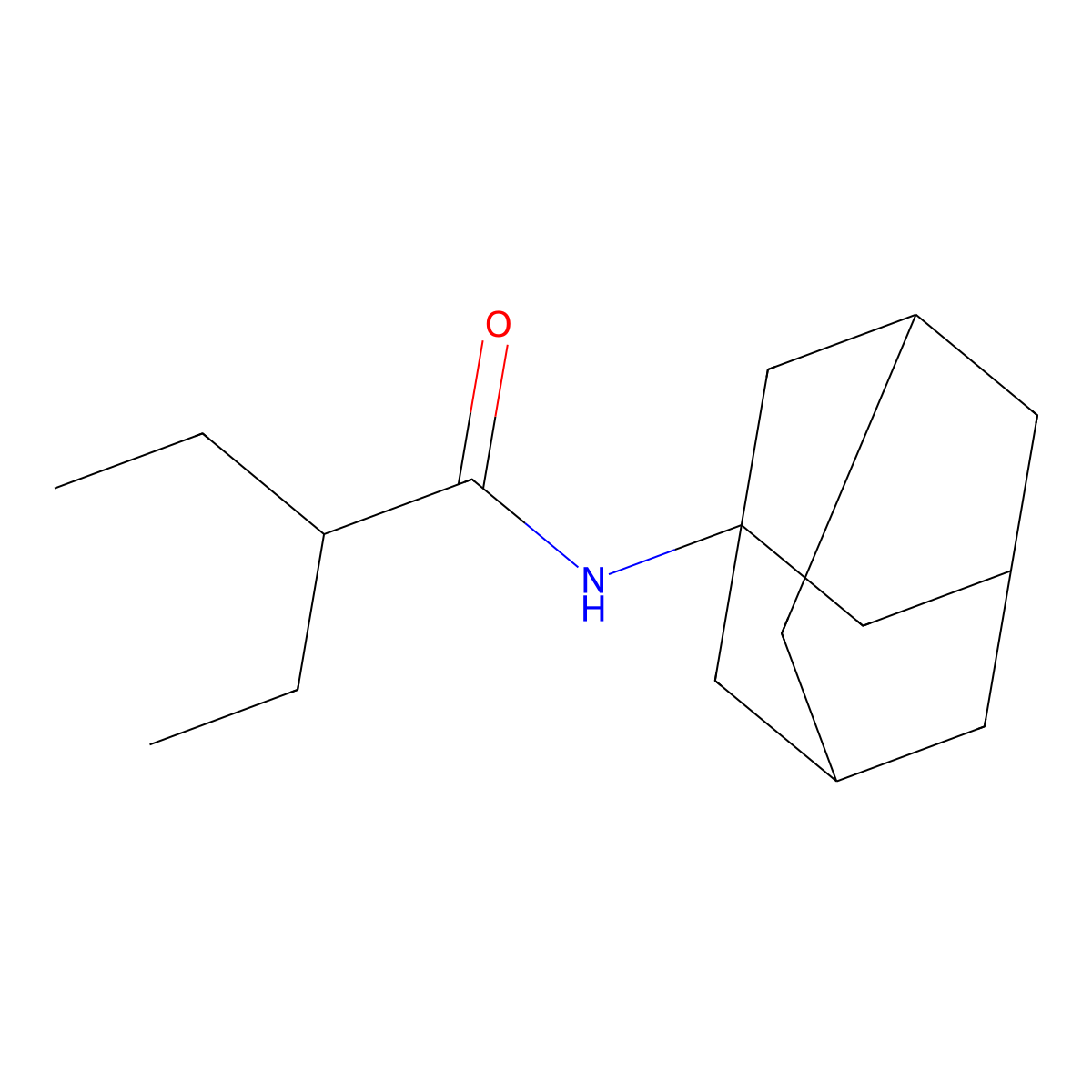 N-(1-adamantyl)-2-ethylbutanamide molecular structure, CAS 426214-97-3