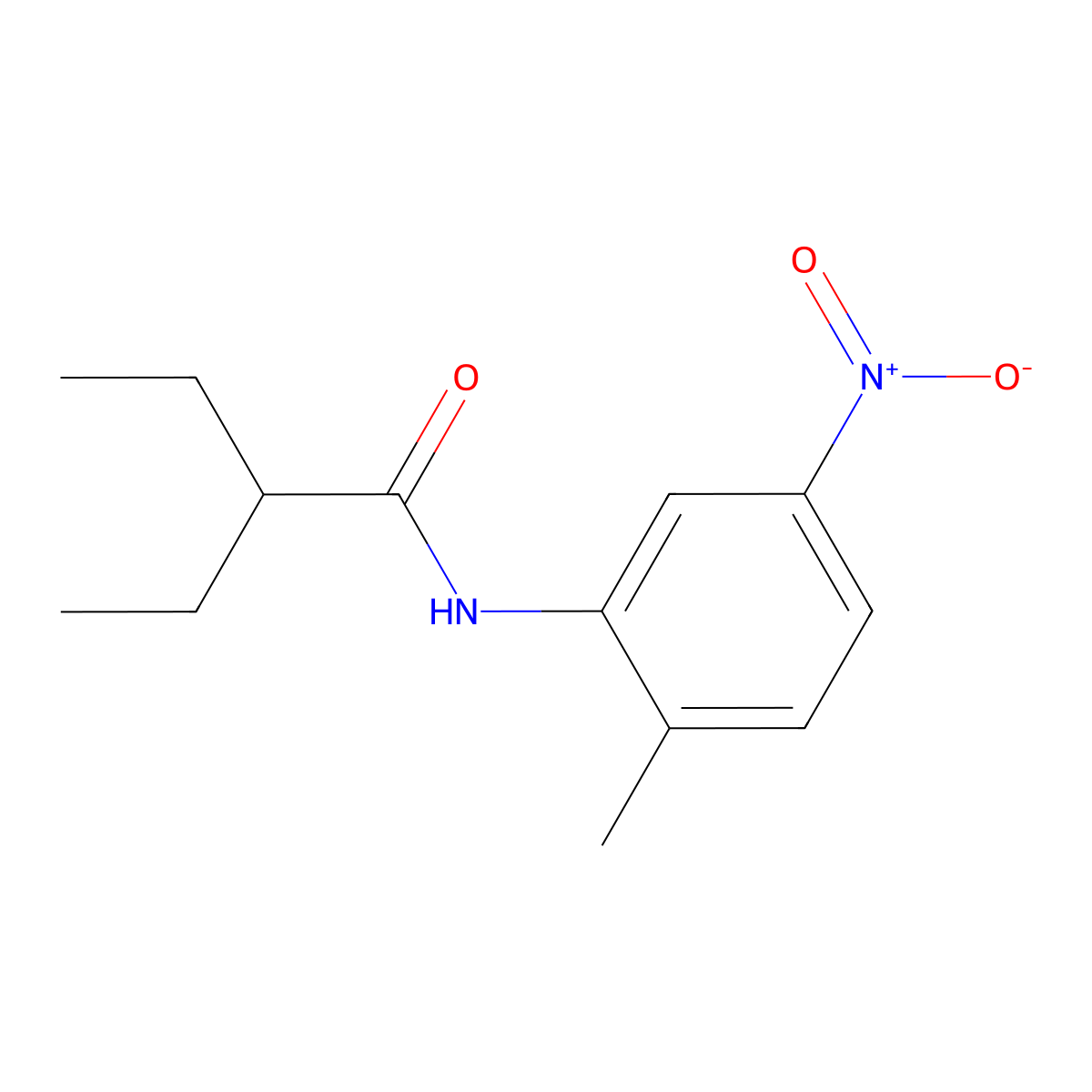 2-ethyl-N-(2-methyl-5-nitrophenyl)butanamide molecular structure, CAS 426214-99-5